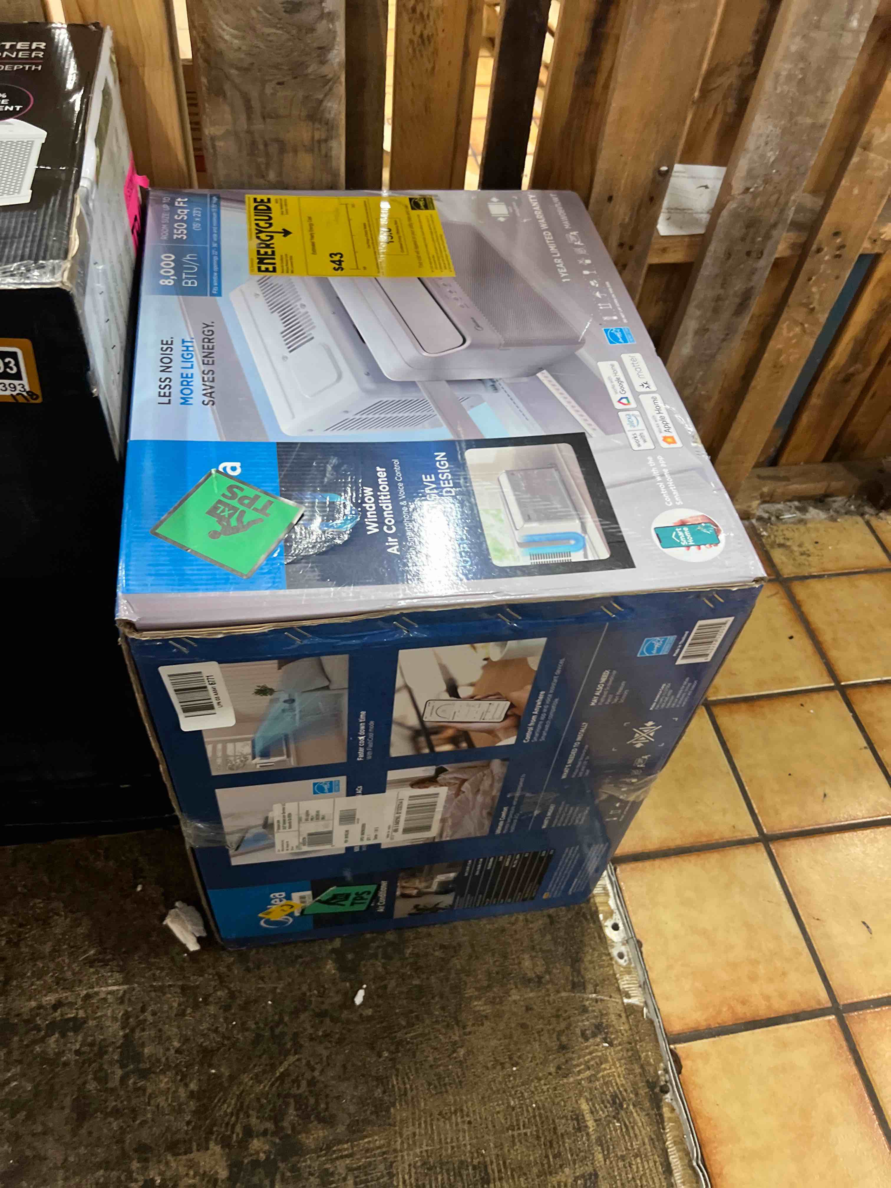 Condition photo showing New/Like New for midea 8,000 btu u shaped smart inverter window air conditioner - cools 350 sq ft, ultra quiet with open window operation - alexa/google assistant compatible, 37% energy savings, remote (2026 edition)
