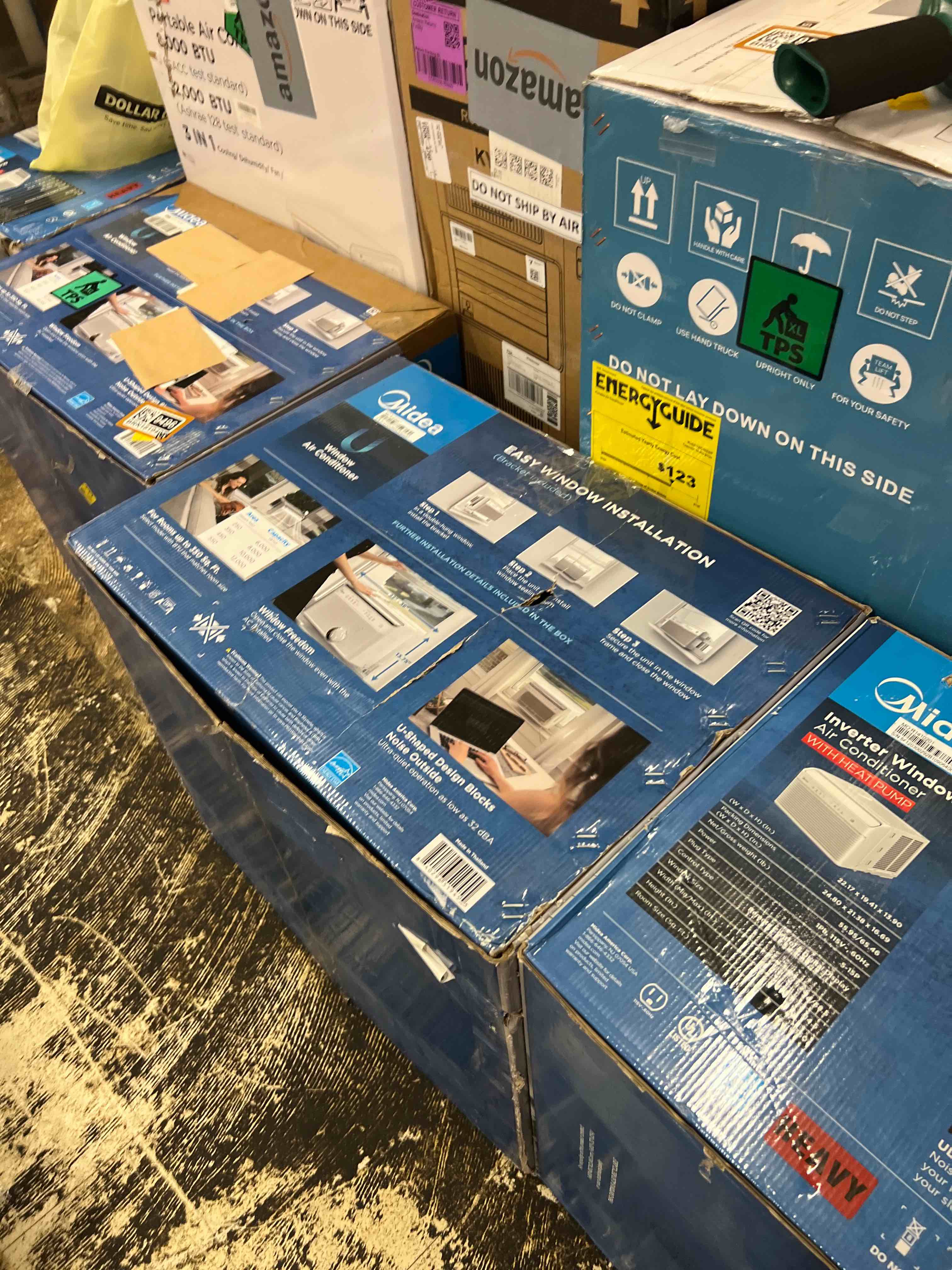 Condition photo showing New/Like New for midea 6,000 btu u shaped smart inverter window air conditioner - cools 250 sq ft, ultra quiet with open window operation - alexa/google assistant compatible, 37% energy savings, remote (2026 edition)
