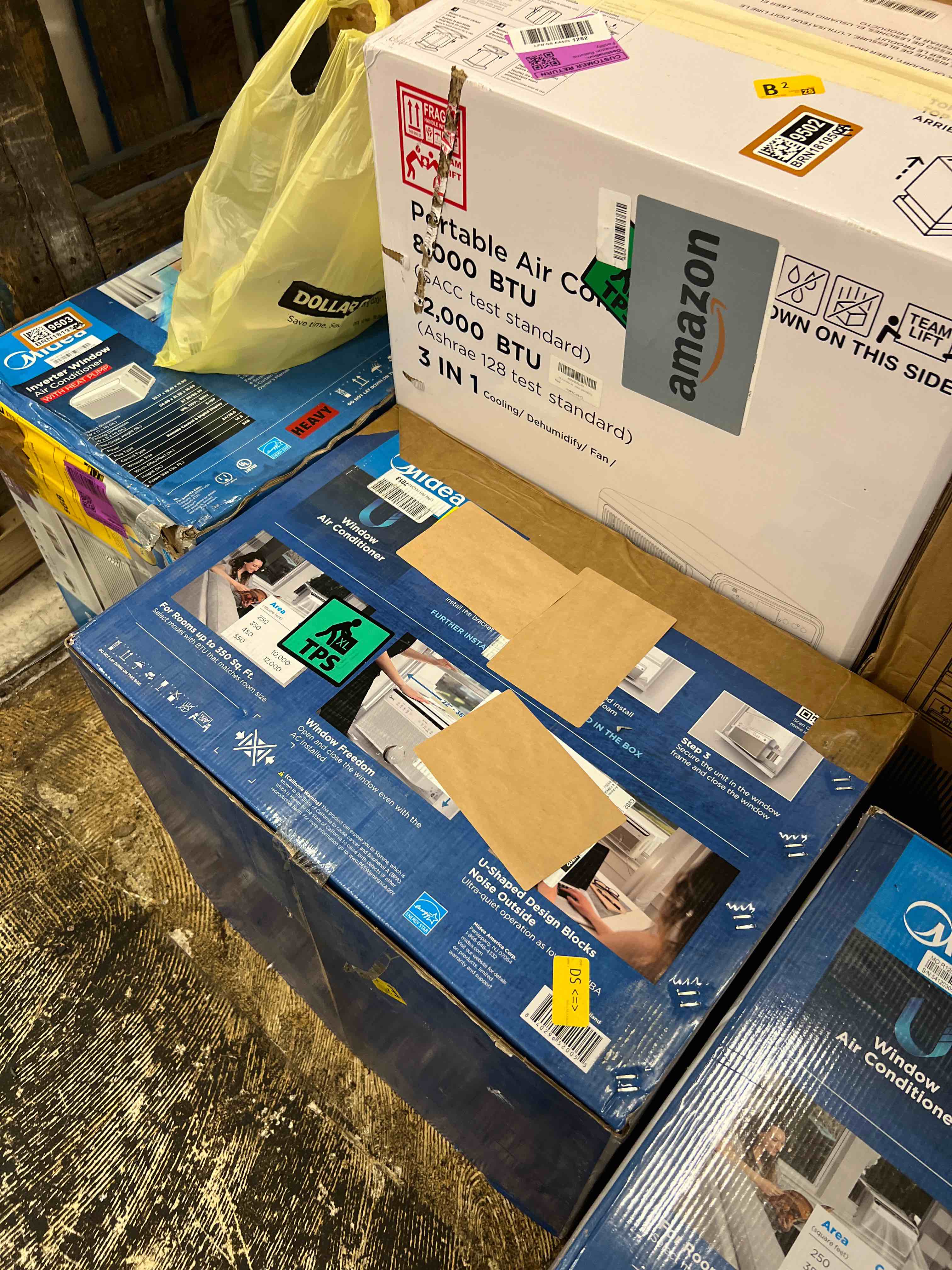 Condition photo showing New/Like New for midea 8,000 btu u shaped smart inverter window air conditioner - cools 350 sq ft, ultra quiet with open window operation - alexa/google assistant compatible, 37% energy savings, remote (2026 edition)