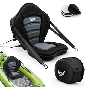 kayak seats with back support for sit on top, universal paddle board seat for inflatable paddleboard, sup, canoe 1x thicken cushion set