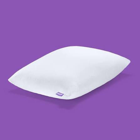 purple freeform pillow - standard size, customizable support with gelflex grid & microflex moon foam - pressure relief, cooling, extra filling & adjustable height