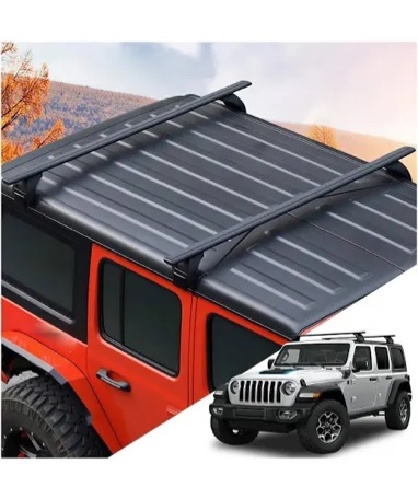 snailfly 330lb black roof rack fit for 2007-2026 jeep wrangler jk jl gladiator jt 2&4 door cross bars crossbars