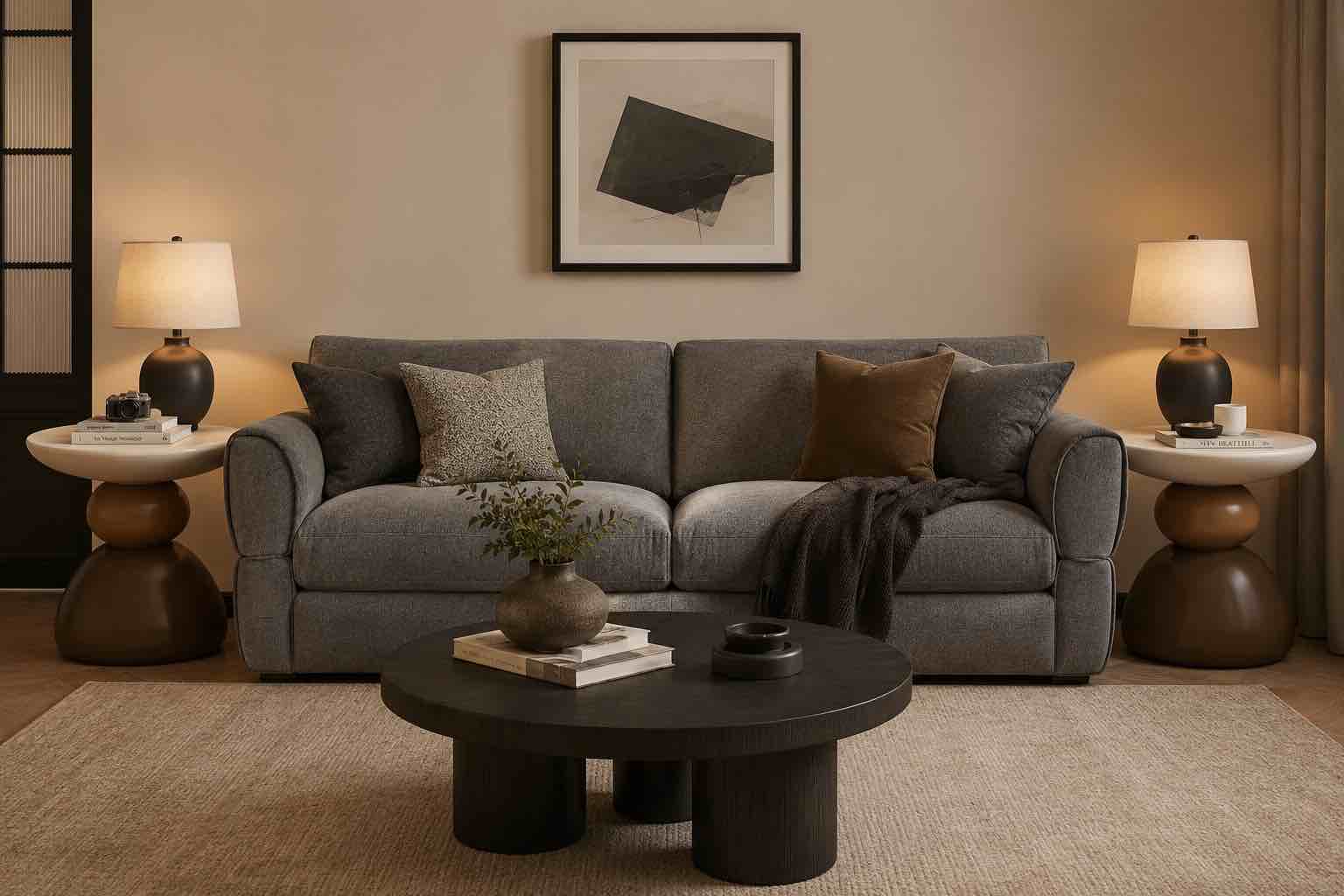 Condition photo showing New/Like New for (2)small side table,sofa side table, bedside cabinet, decorative bedside cabinet, modern coffee table, suitable for bedroom, living room, balcony