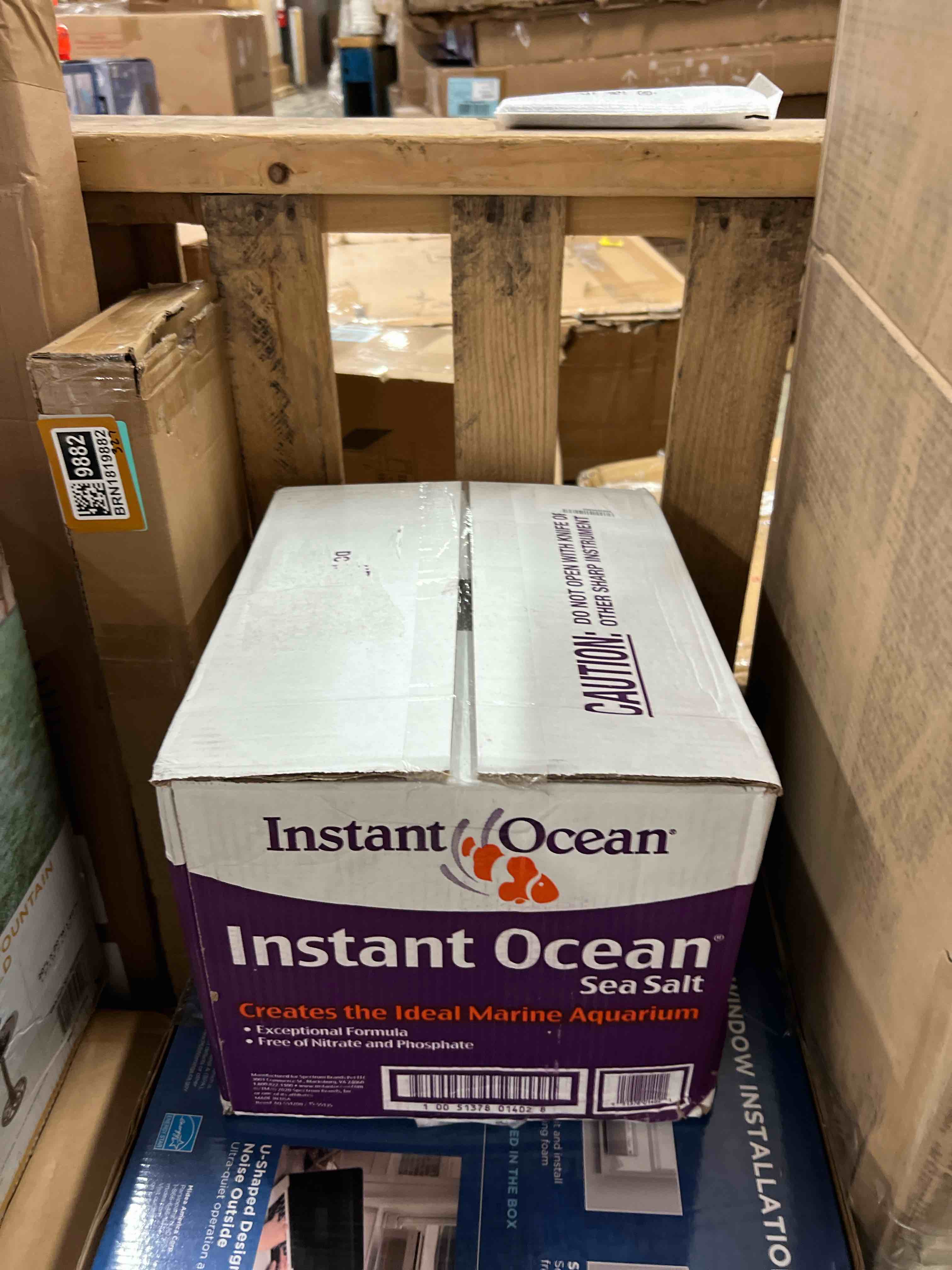 Condition photo showing New/Like New for instant ocean sea salt for marine fish tank aquariums, nitrate & phosphate-free