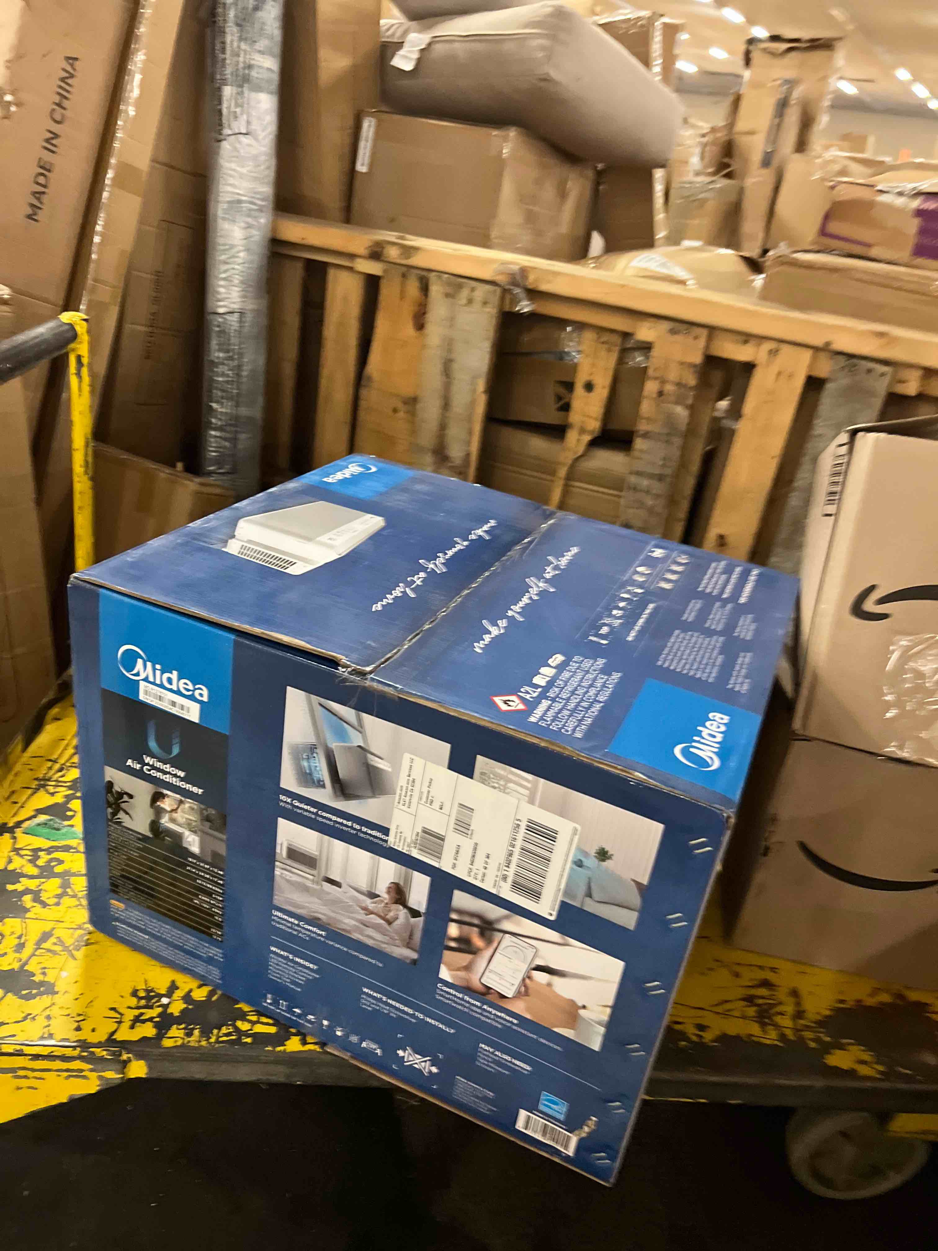 Condition photo showing New/Like New for midea 8,000 btu u shaped smart inverter window air conditioner - cools 350 sq ft, ultra quiet with open window operation - alexa/google assistant compatible, 37% energy savings, remote (2026 edition)