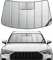windshield sunshade for audi q3 2019-2025 front window sun shade - safeguard upgraded gray(safeguard upgraded) 2019-2025 q3