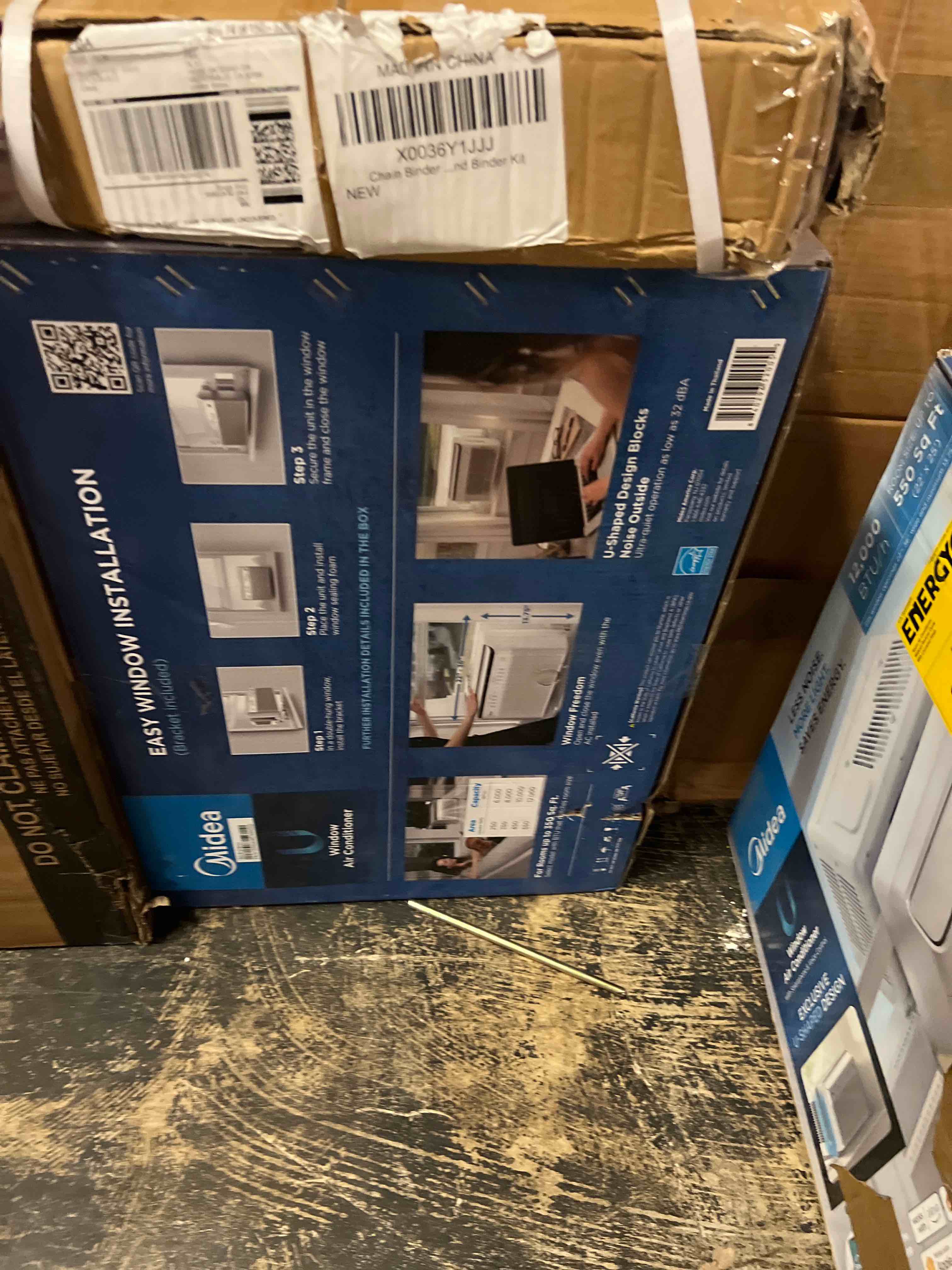 Condition photo showing New/Like New for midea 8,000 btu u shaped smart inverter window air conditioner - cools 350 sq ft, ultra quiet with open window operation - alexa/google assistant compatible, 37% energy savings, remote (2026 edition)