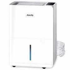 3500 sq.ft compressor dehumidifier,aeocky max 50 pint/d drain hose dehumidifier for basement,home,bedroom,bathroom,intelligent humidistat,quiet ivory