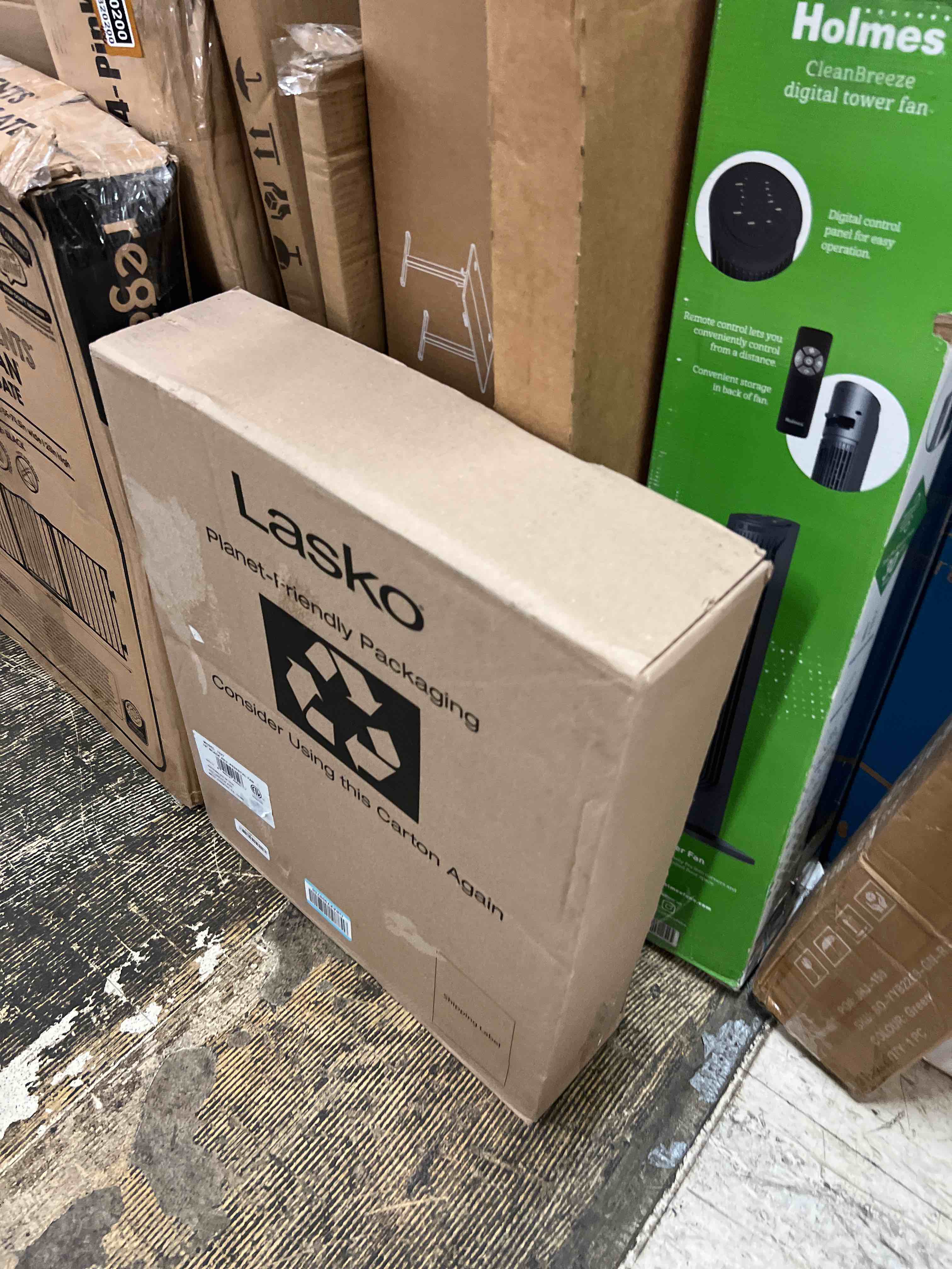 Condition photo showing New/Like New for lasko pedestal fan, oscillating fan for bedroom with adjustable height and 3 cooling speeds, portable, 18", black