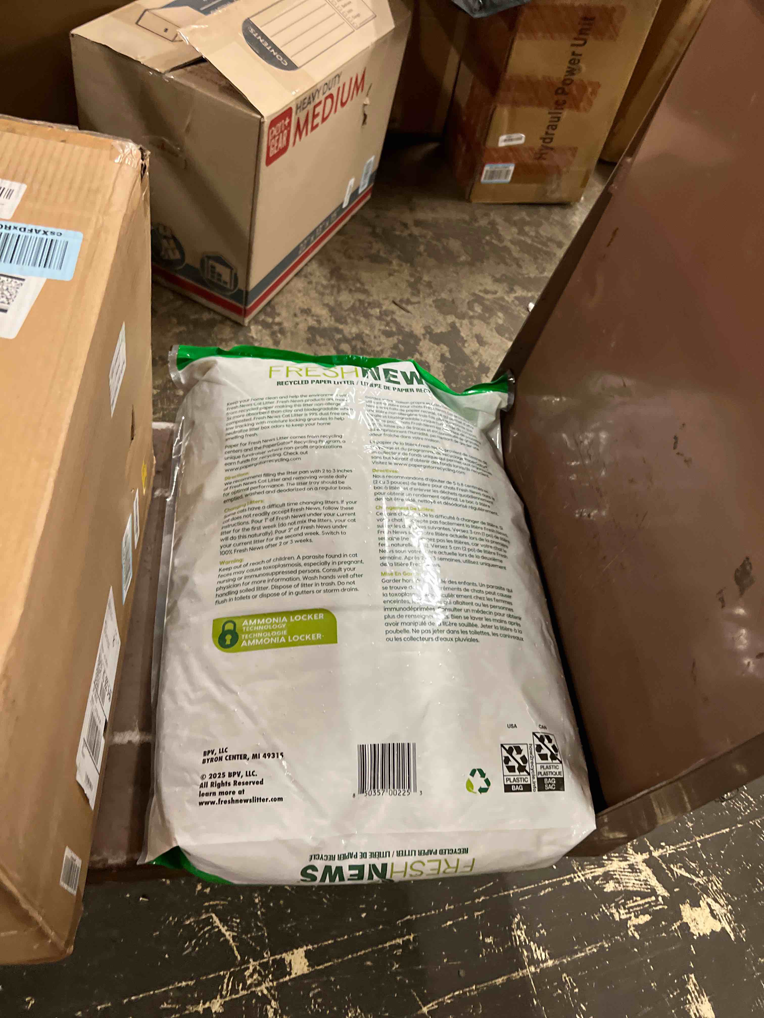 Condition photo showing New/Like New for fresh news recycled paper original pellet cat litter, 25 pound, non-clumping, unscented, made in usa
