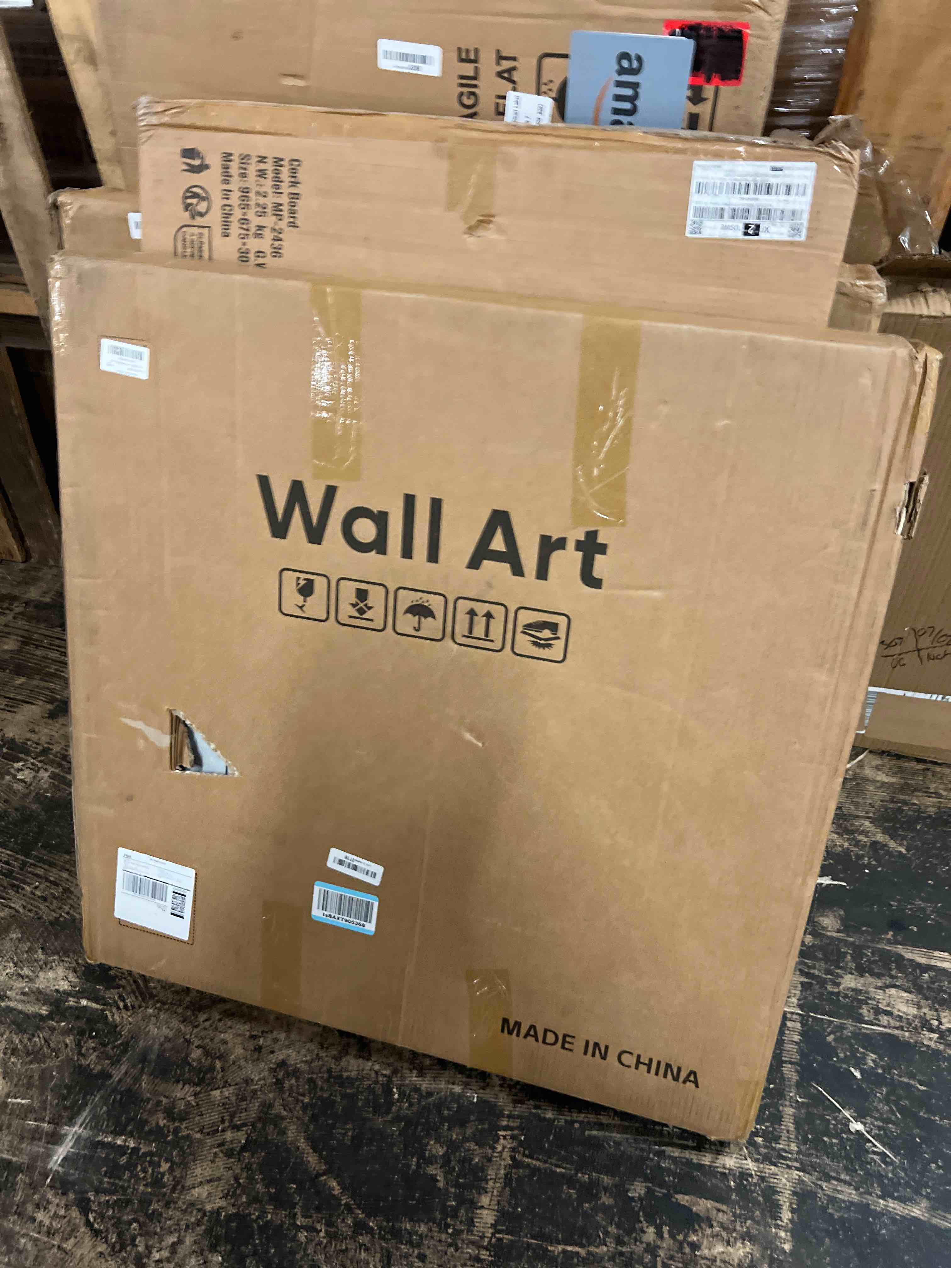 Condition photo showing New/Like New for large 3d textured framed white abstract wall art for living room, modern geometric sandstone texture paintings artwork for walls, white minimalist pictures for bedroom hallway wall decor 30x30 in 30"l x 30"w white --a