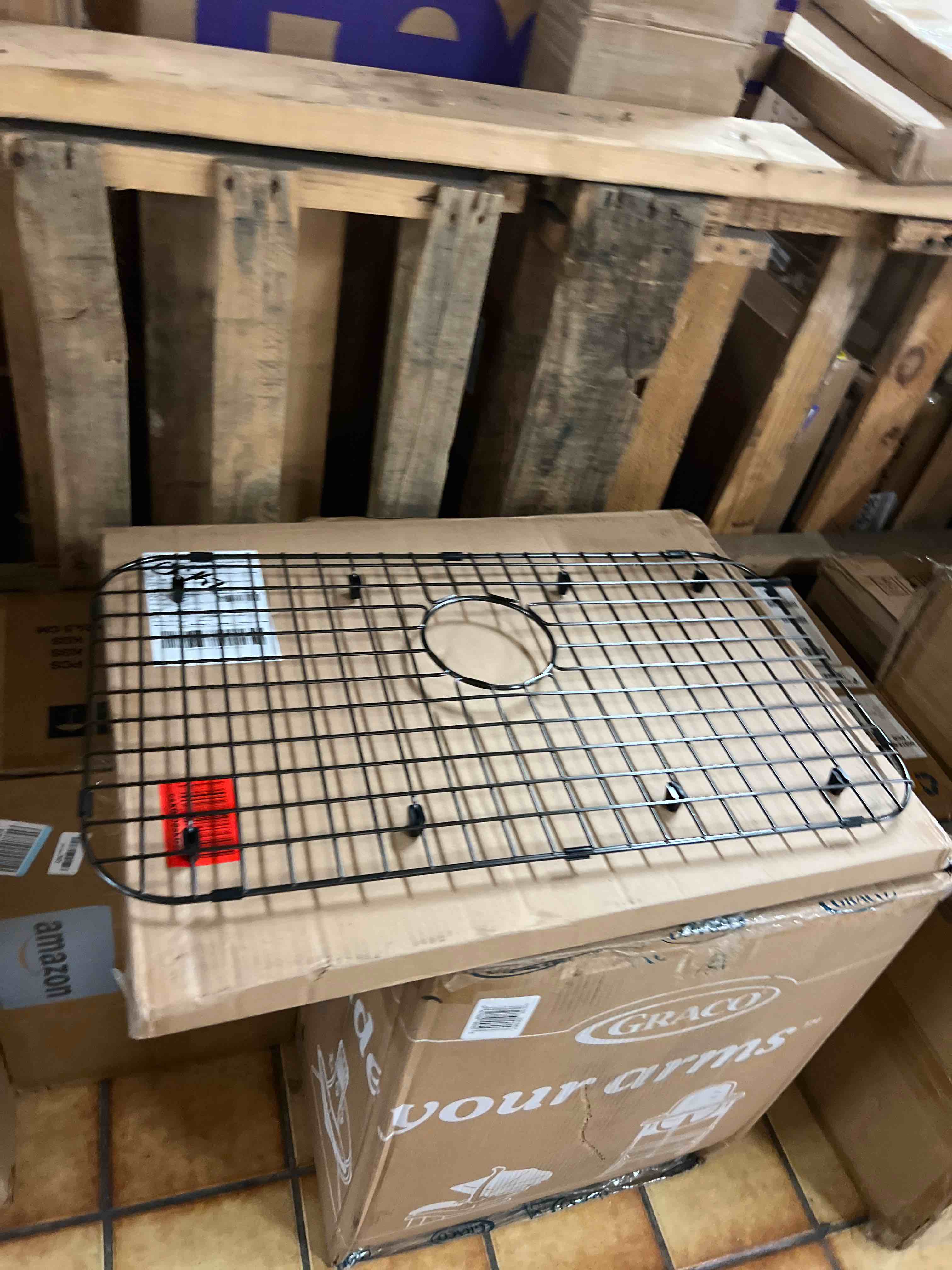 Condition photo showing New/Like New for starstar sinks protector matte black 304 stainless steel kitchen sink bottom grid, rack (26 x 14.375 hole top)