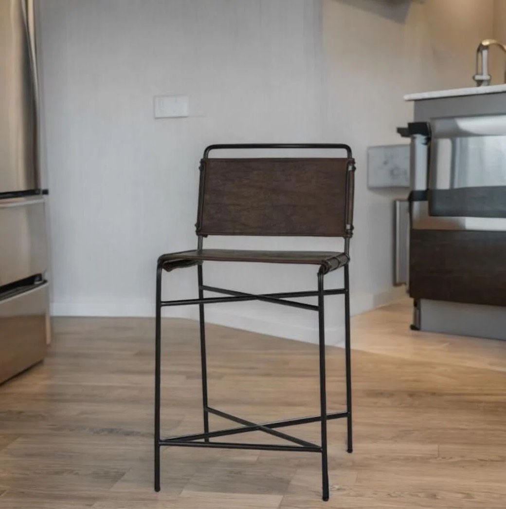 Estonia Pu Leather Counter Stool