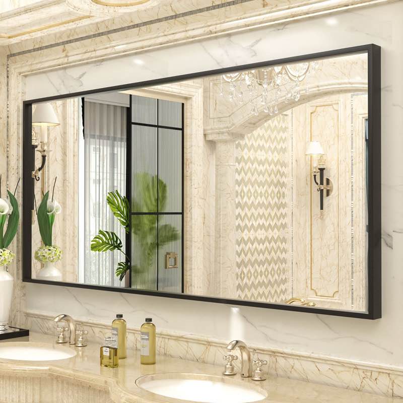 Amara High-Strength Tempered Glass and Aluminum Alloy Framed French Cleat Mounted Wall Decor Bathroom Vanity Mirror 