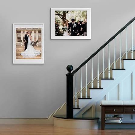 18x24 picture frame white 2 pack, display pictures 16x20 with mat or 18 x 24 without mat, classic poster frame for horizontal or vertical wall mounting