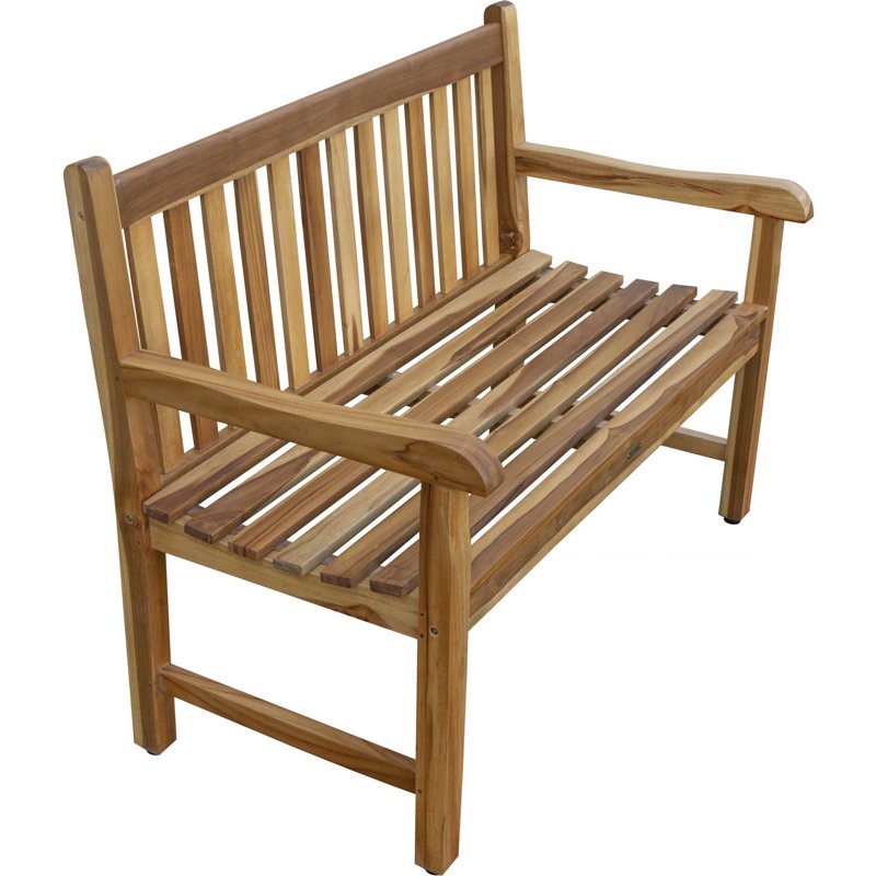 EcoDecors 51'', Outdoor Bench, Patio bench, Outdoor Benches Weatherproof, Wooden Bench Outdoor, Wood Bench Outdoor, Outdoor seating, Porch Benches - Earthy Teak
