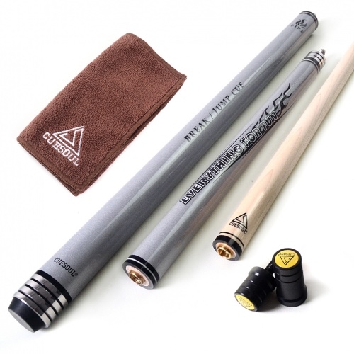 CUESOUL FIRE Jump/Break Cue 58inch 19oz 13mm Cue Tip-More Power and Less Effort