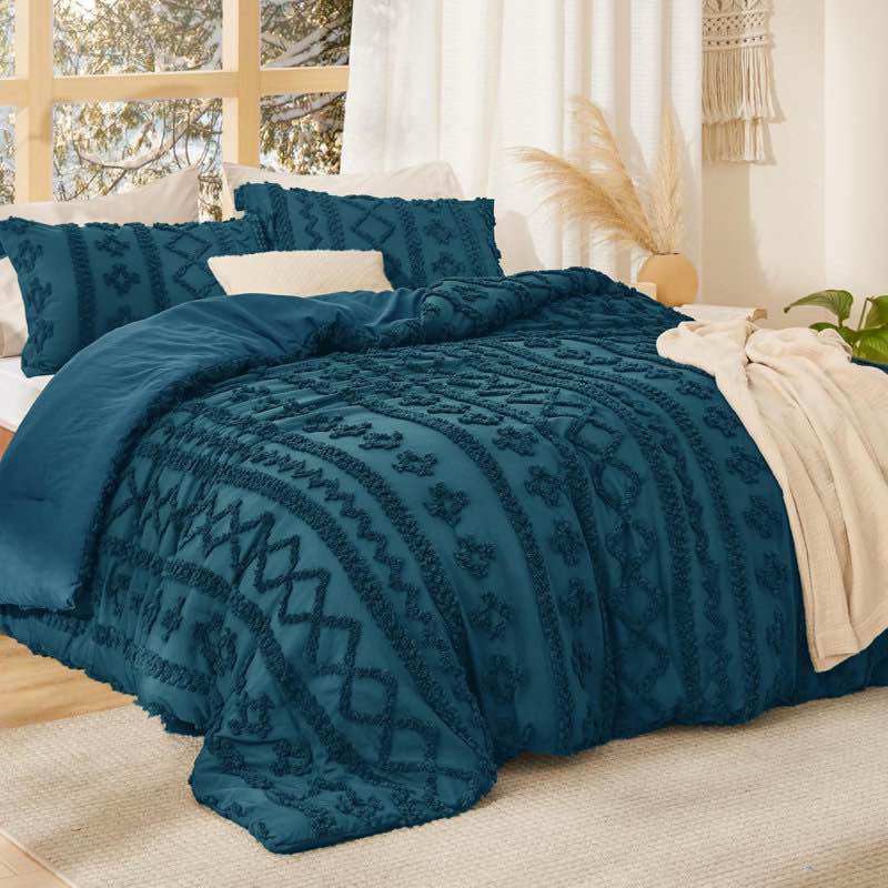 Best Seller Bedsure Farmhouse Shabby Elegance Tufted Boho King Comforter Set 