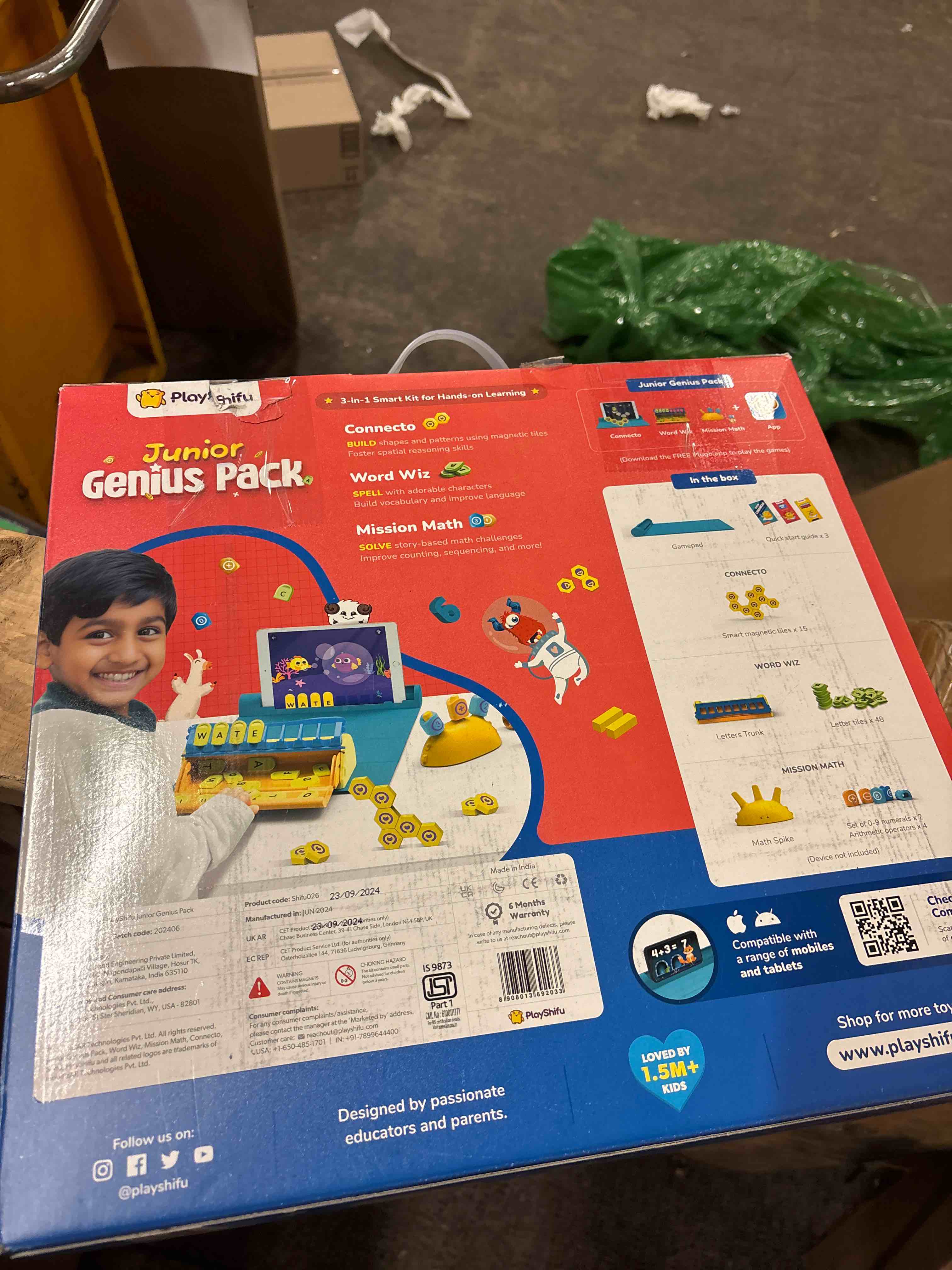 Condition photo showing New/Like New for PlayShifu Junior Genius Pack | 3-in-1 STEM Learning Kit with Word Wiz, Mission Math & Connecto | Tech-Powered Educational Toys for Kids Ages 4–10 | Gift for Boys & Girls | Tablet Not Included Plugo STEM Pack