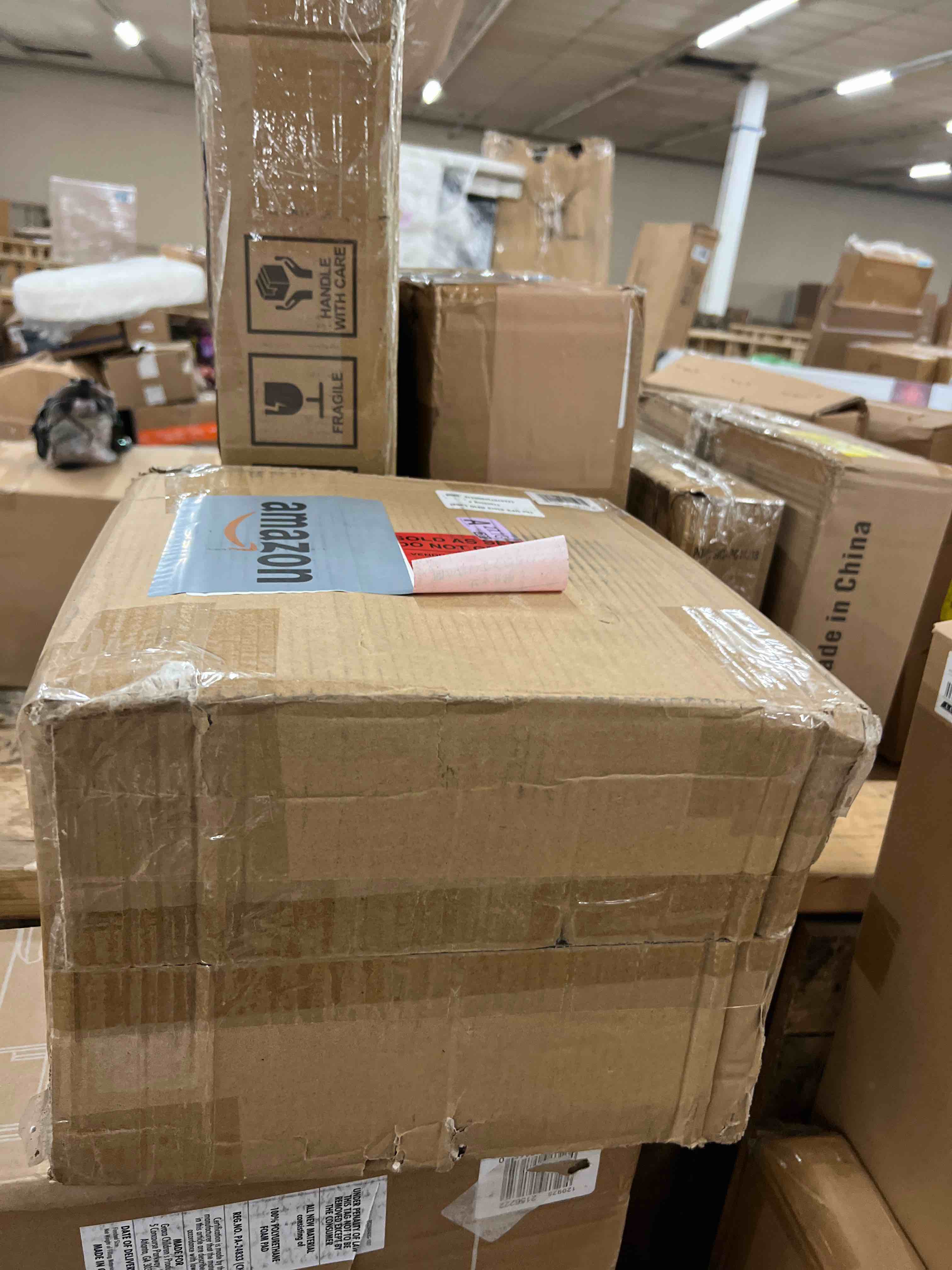 Condition photo showing New/Like New for mDesign Shoe Storage Box with Drawer - Sturdy Plastic Storage Box for Shoes - Stackable Drawer Box for Shoes, Accessories and More - Pack of 4 - Clear 8 x 6 x 6 (Pack of 4)