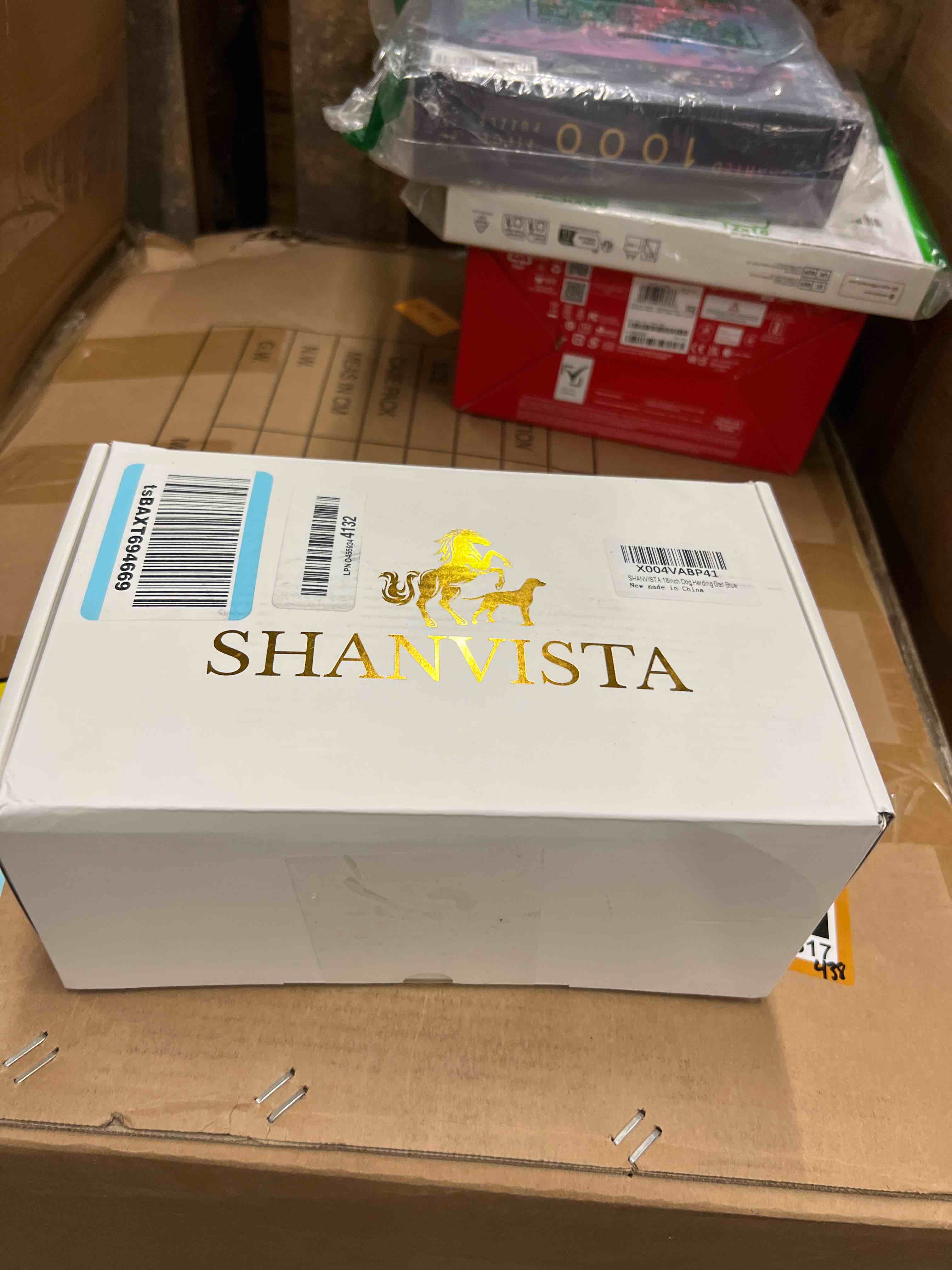 Condition photo showing New/Like New for Smart Interactive Dog Toy, Automatic Moving Rolling & Rotating Ball, Chew-Resistant E-TPU Material, IPX7 Waterproof Active Dog Toys for Medium & Large Dogs, Keeps Dogs Busy (Blue)