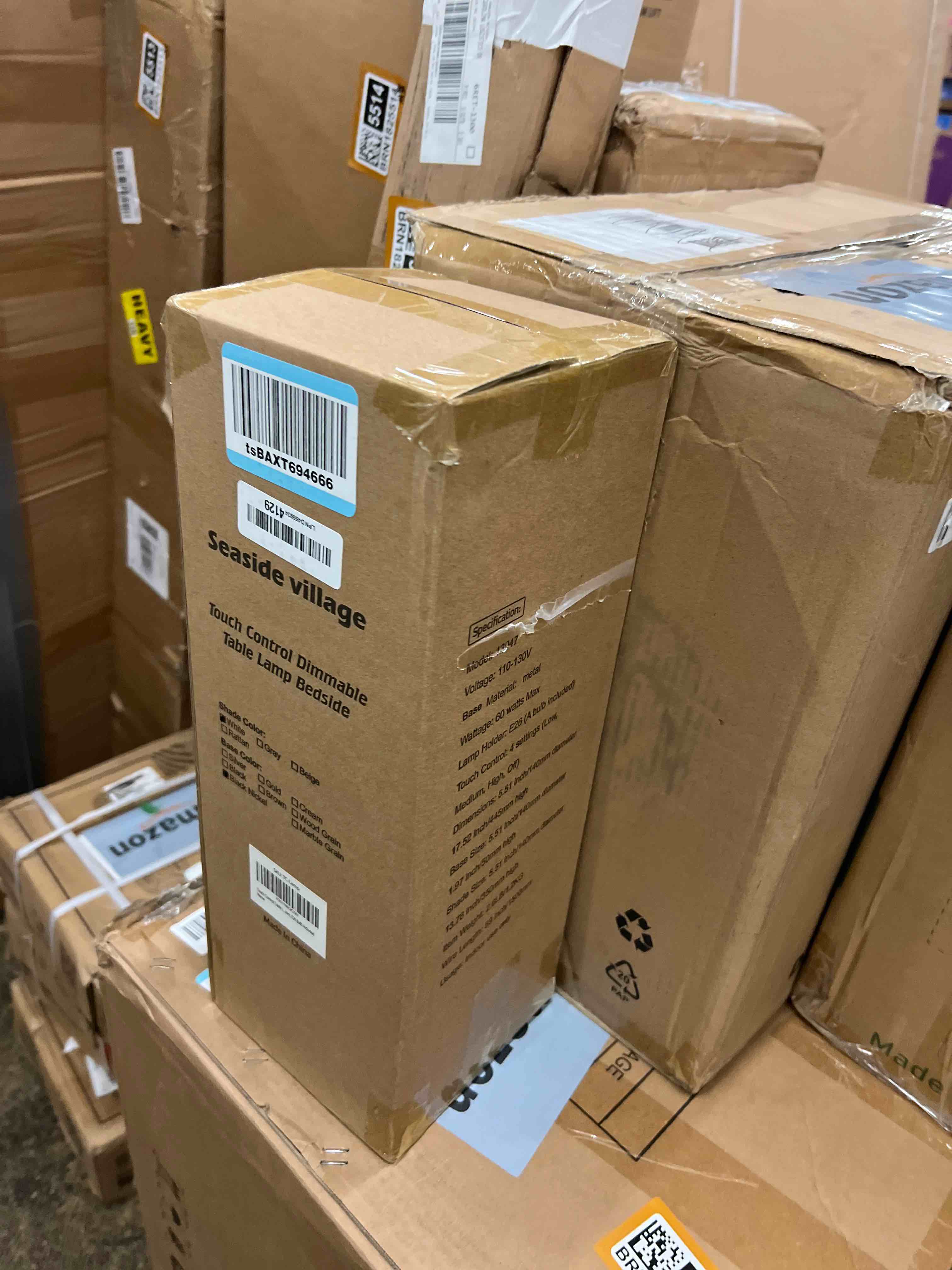 Condition photo showing New/Like New for Touch Table Lamp, 3-Way Dimmable Modern Minimalist Accent Bedside Lamp with Cylinder Fabric Shade, Night Light Nightstand Desk Lamp for Bedroom Living Room Kitchen, 9W LED Bulb Included