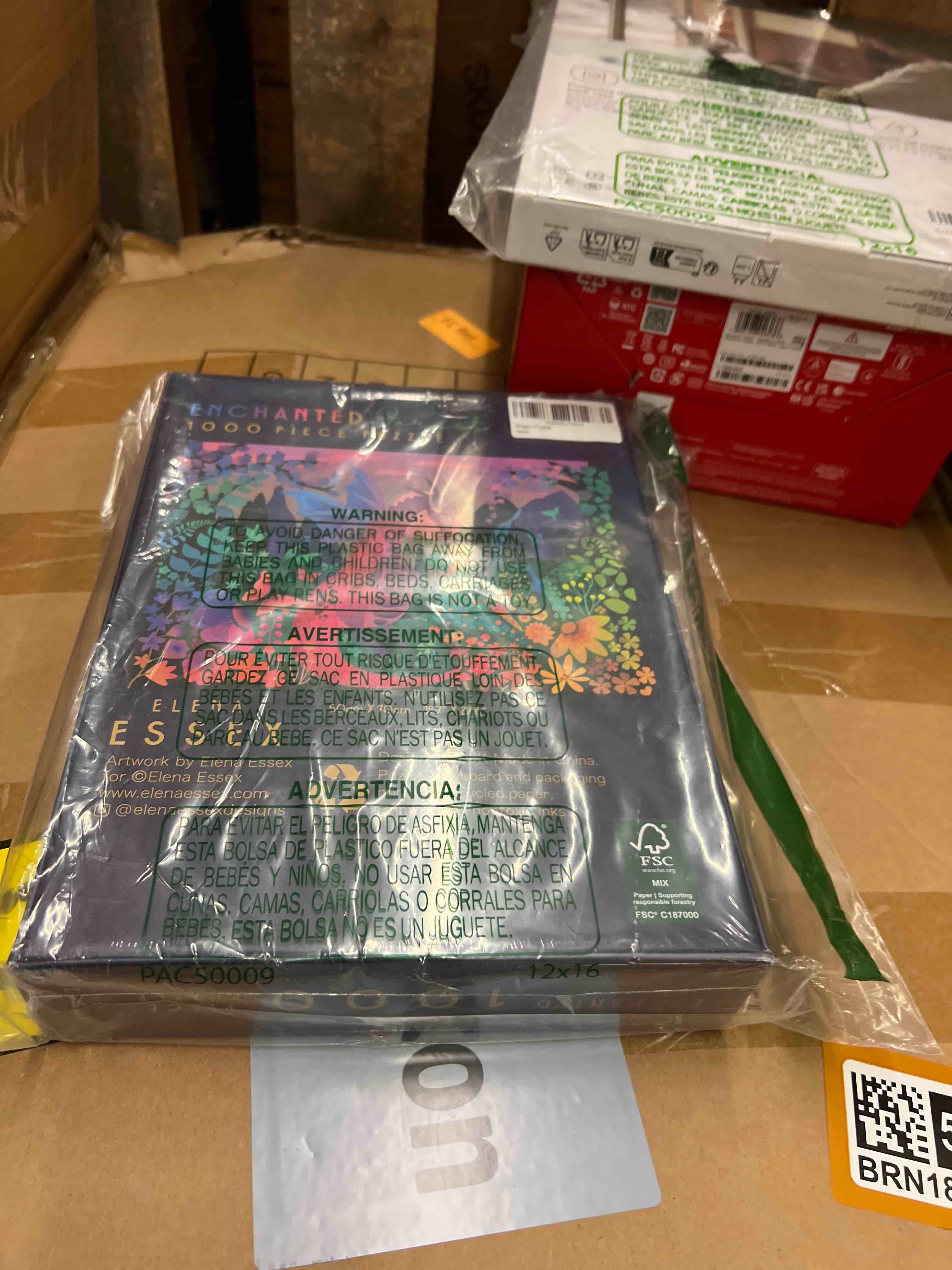 Condition photo showing New/Like New for Elena Essex Puzzles for Adults 1000 Pieces - Enchanted Forest | Jigsaw Puzzles | 1000 Piece Puzzle for Adults | Cool Magic Dragon Puzzle | 20x28inches
