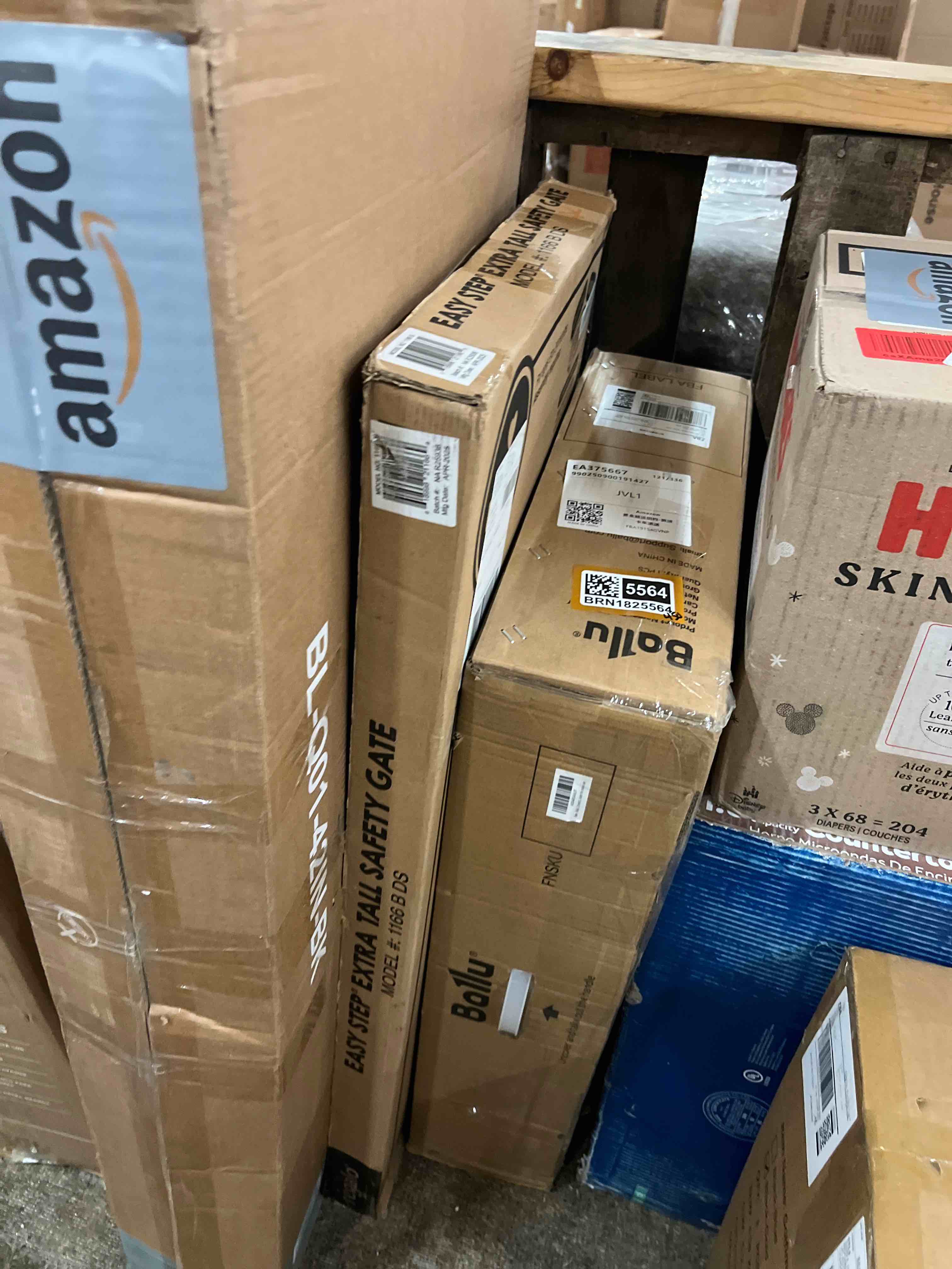 Condition photo showing New/Like New for Regalo Safety 36" Extra Tall Baby Gate for Doorways & Bottom of Stairs, Pressure Mounted Walk Through Gate for Babies, Toddlers & Pets, Tested & Safe for 30 Years, American Designed, American Owned Black 29-36.5"W x 36"H