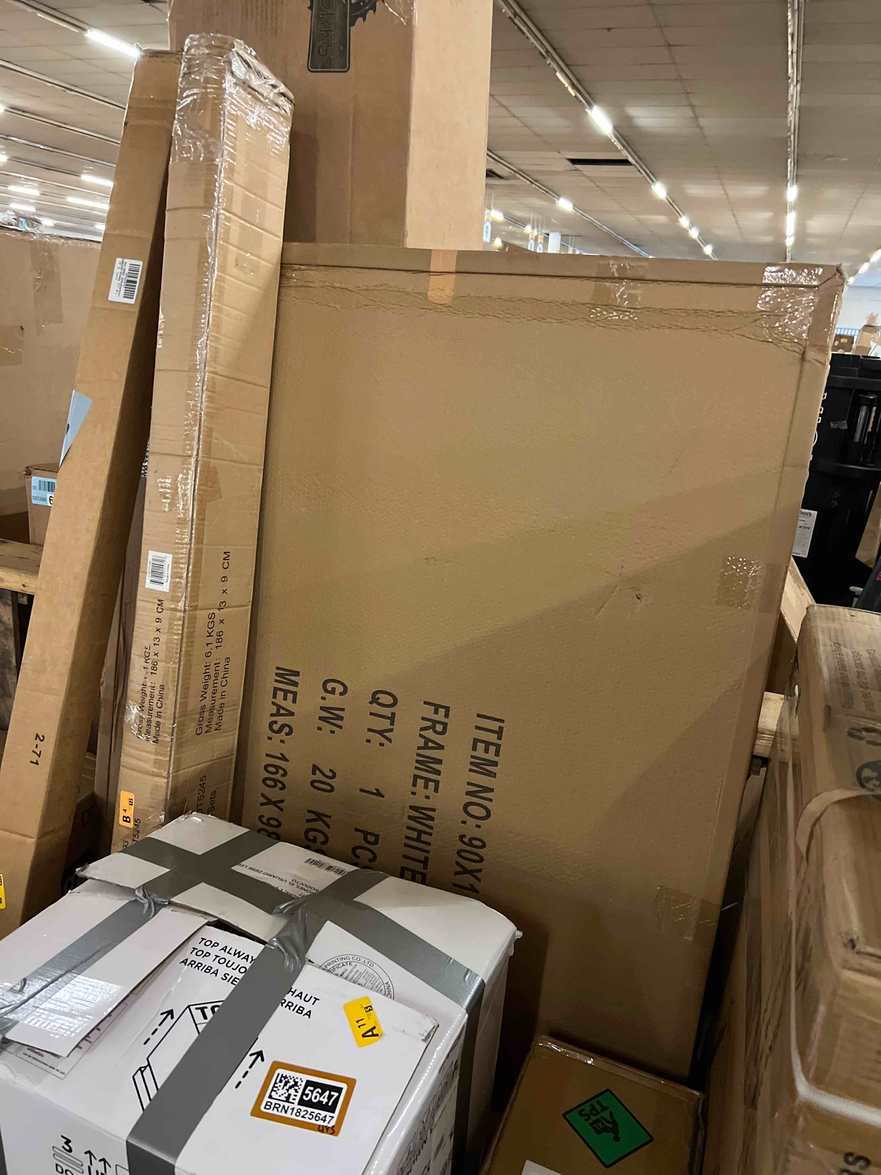 Condition photo showing New/Like New for KIZZBY Glass Dry Erase Board - Magnetic Whiteboard, 60"X36" Frameless White Board Clear Glass Boards with Super Strong Magnets, Wall Mounted for Office, Classroom and Home