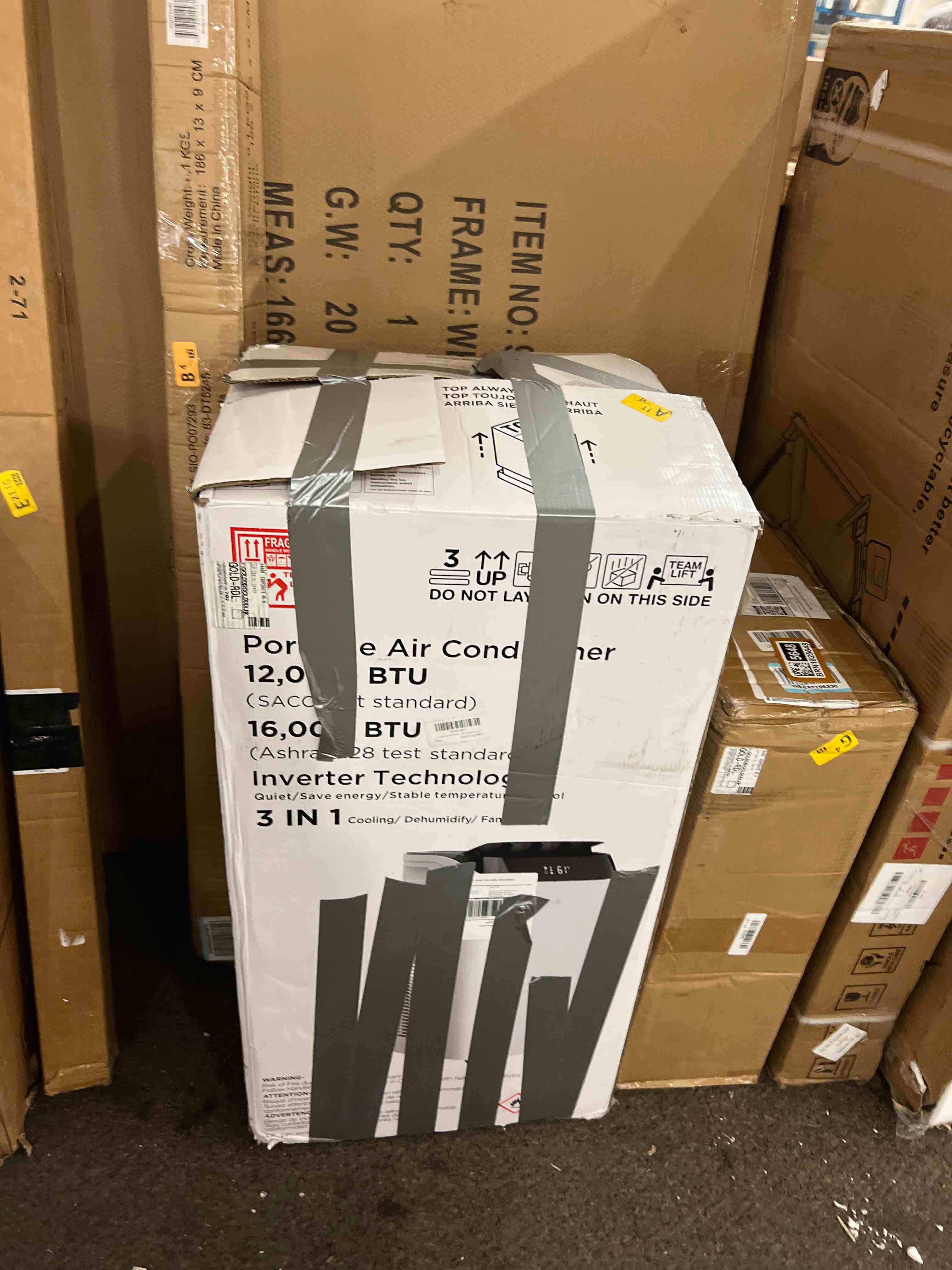 Condition photo showing New/Like New for Inverter 16000BTU Portable Air Conditioners with Remote, Free Stand Cooling Portable AC Unit for Room up to 800 sq.ft, with Dehumidifier & Fan, Dual Hose, Quiet Sleep Mode(42dB), Windows Kit