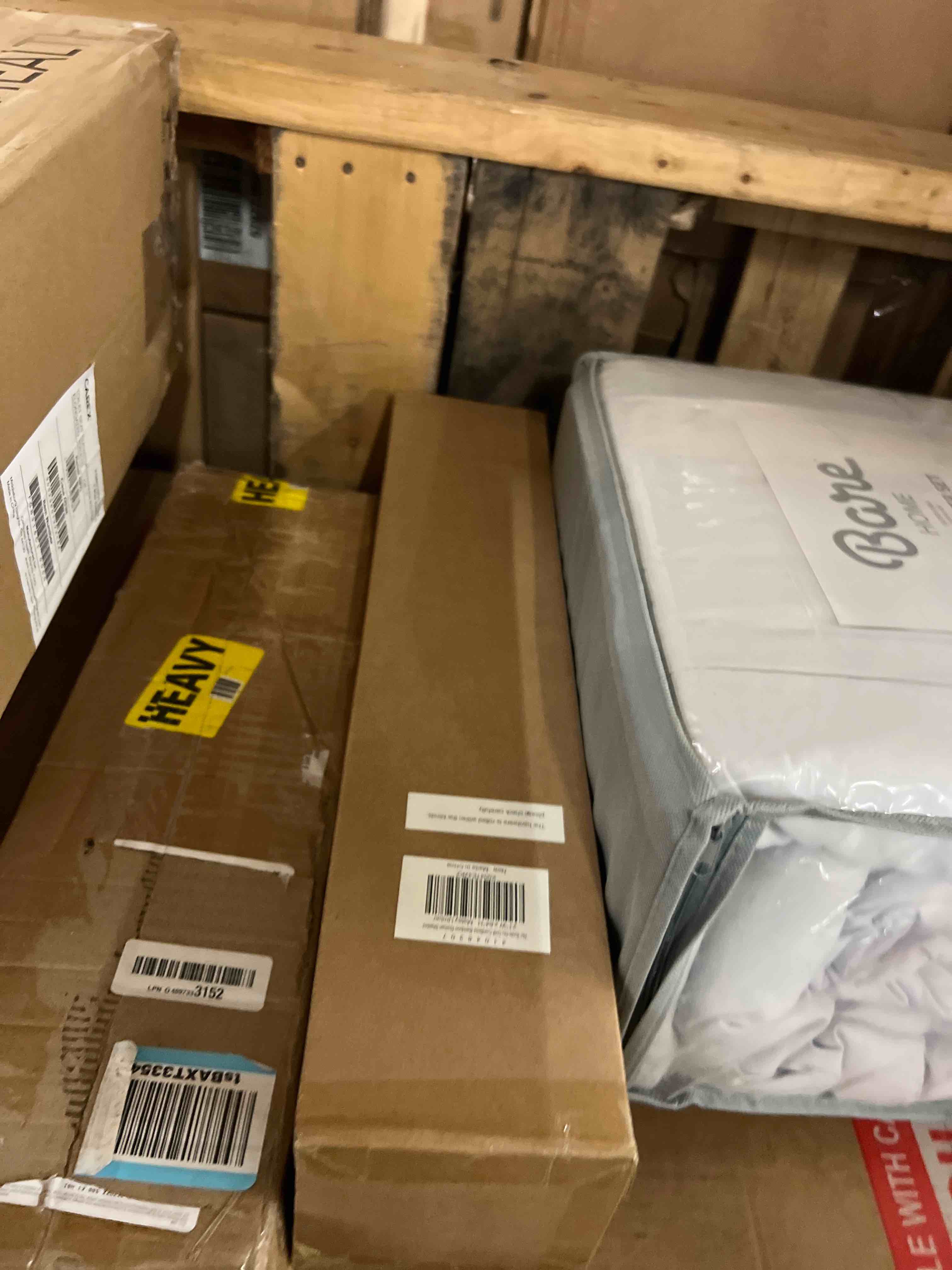 Condition photo showing New/Like New for LazBlinds No-Drill Cordless Roman Shade - Light Filtering Natural Wood, Easy Install Bamboo Blind for Windows 21" W x 64" H, Malay Umber