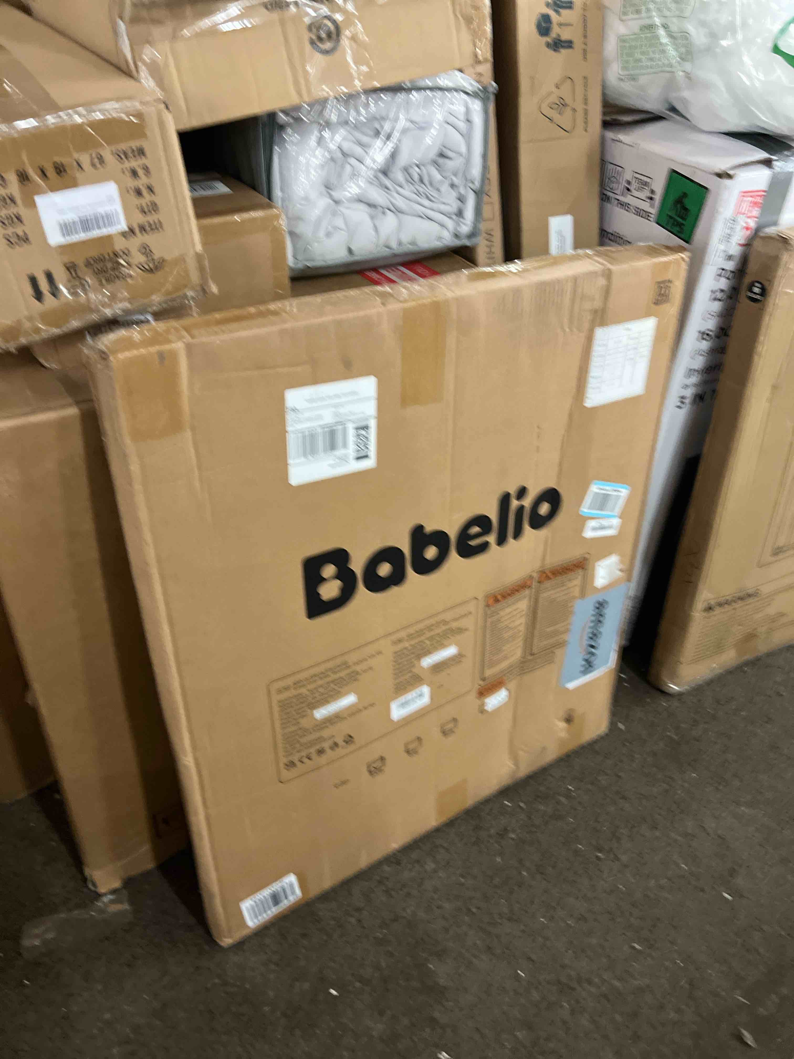 Condition photo showing New/Like New for Babelio Baby Gate with Adjustable Cat Door,29-43" Auto Close Durable Pet door for Stairs,Doorways and House,Pressure Mounted,Easy Install,Effortless Walk Thru,White White 29-43" Wide, 30" Tall