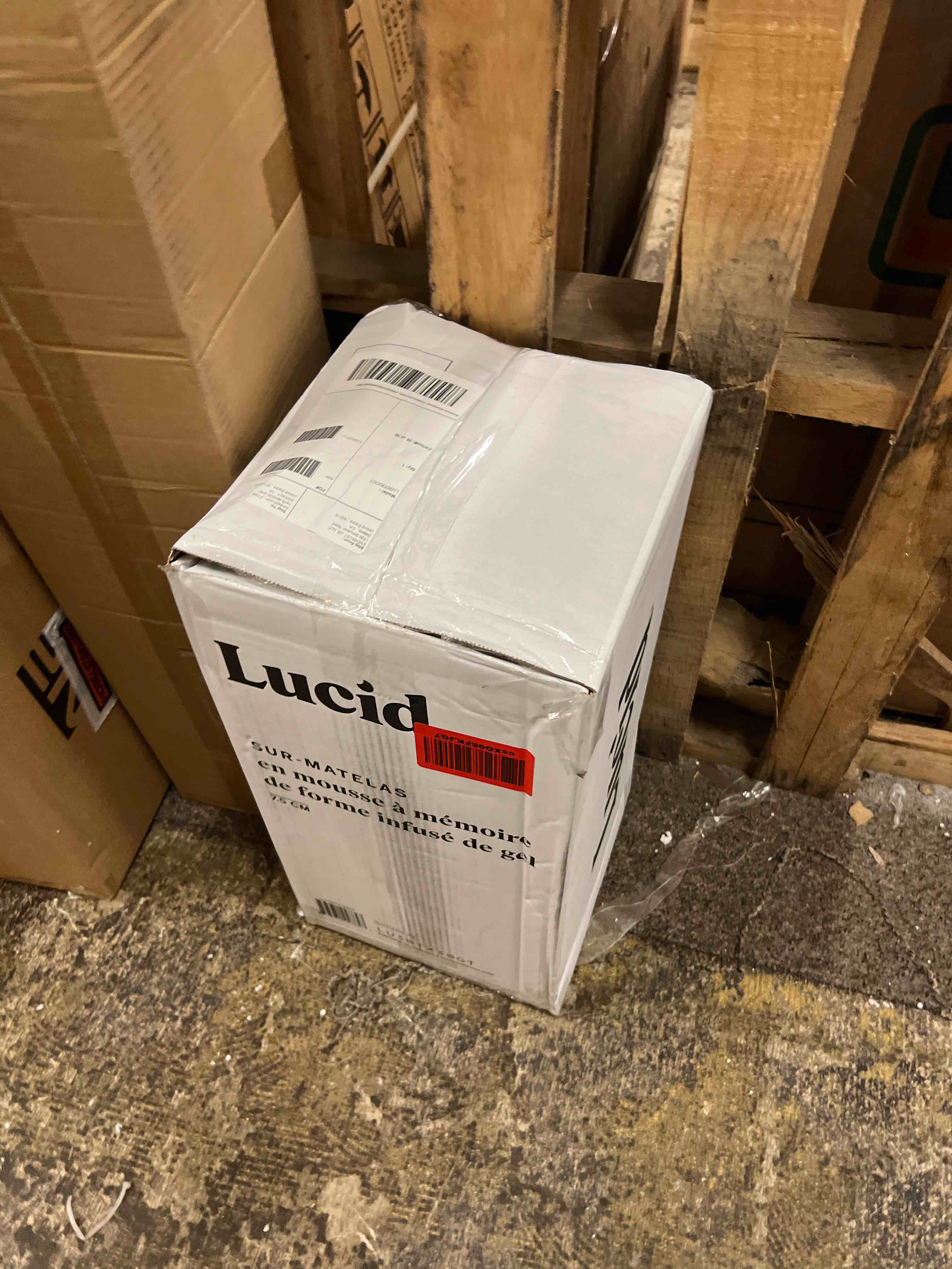 Condition photo showing New/Like New for lucid 3  memory foam mattress topper  twin xl