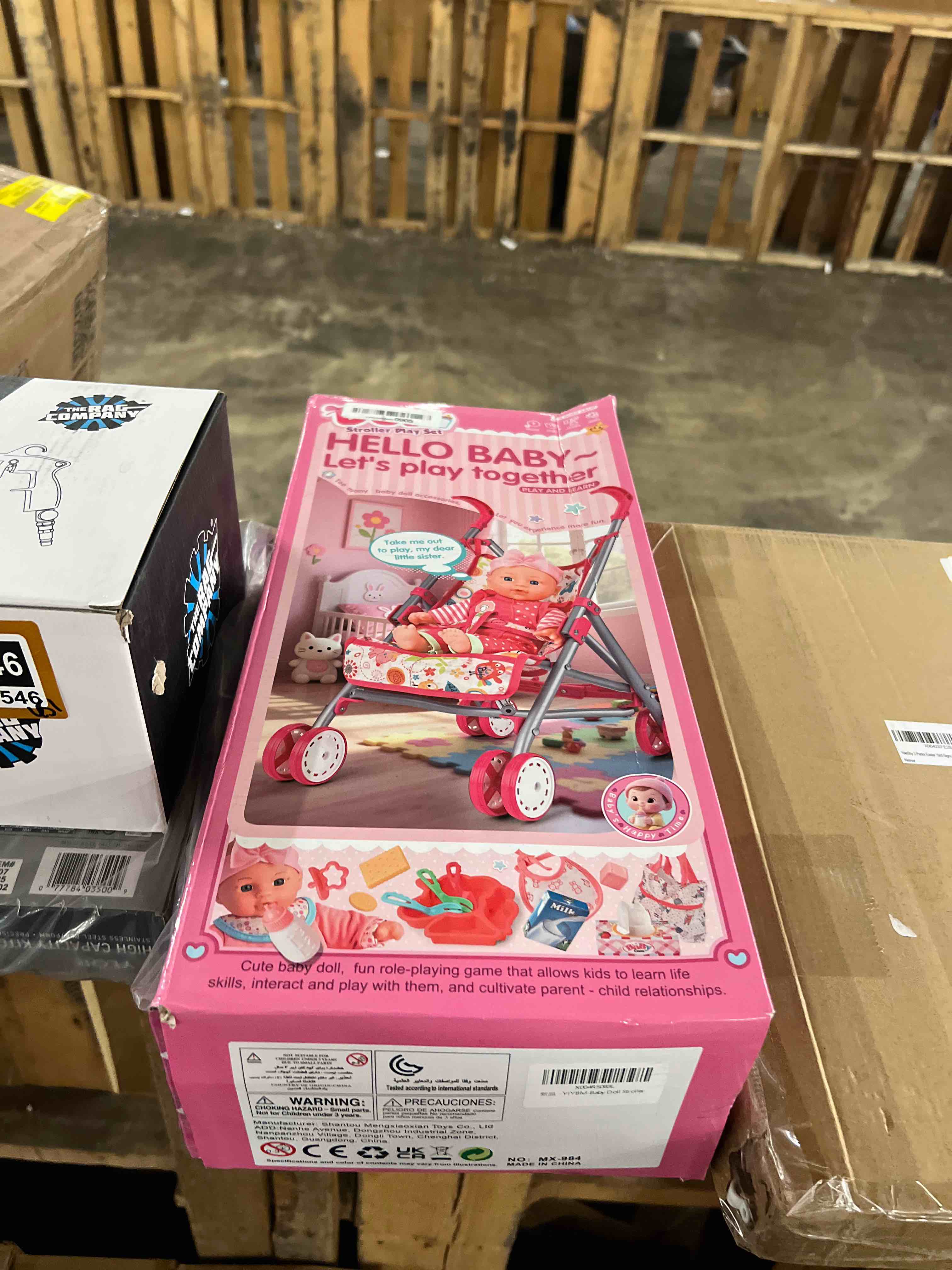Condition photo showing New/Like New for baby doll with stroller set with 12.5" baby dolls, handbag, 2 sets doll clothes and 16 pcs doll accessories. baby stroller toys for toddler girls kids ages 3-5 4-6 for pretend play.