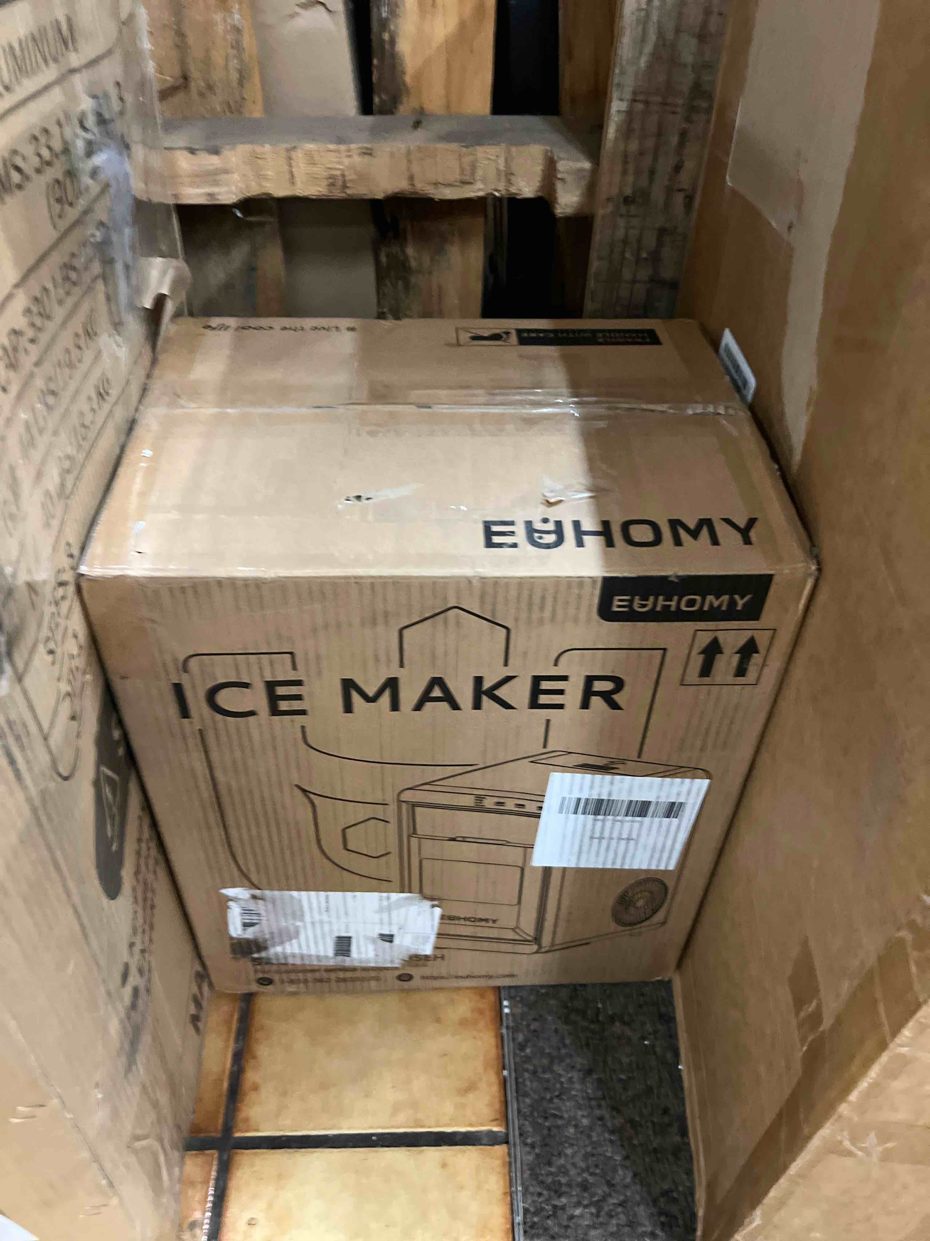 Condition photo showing New/Like New for euhomy nugget ice maker countertop, 44lbs/24h sonic ice maker machine, self-cleaning pellet ice makers with ice scoop&basket, countertop pebble ice maker for home/kitchen/office
