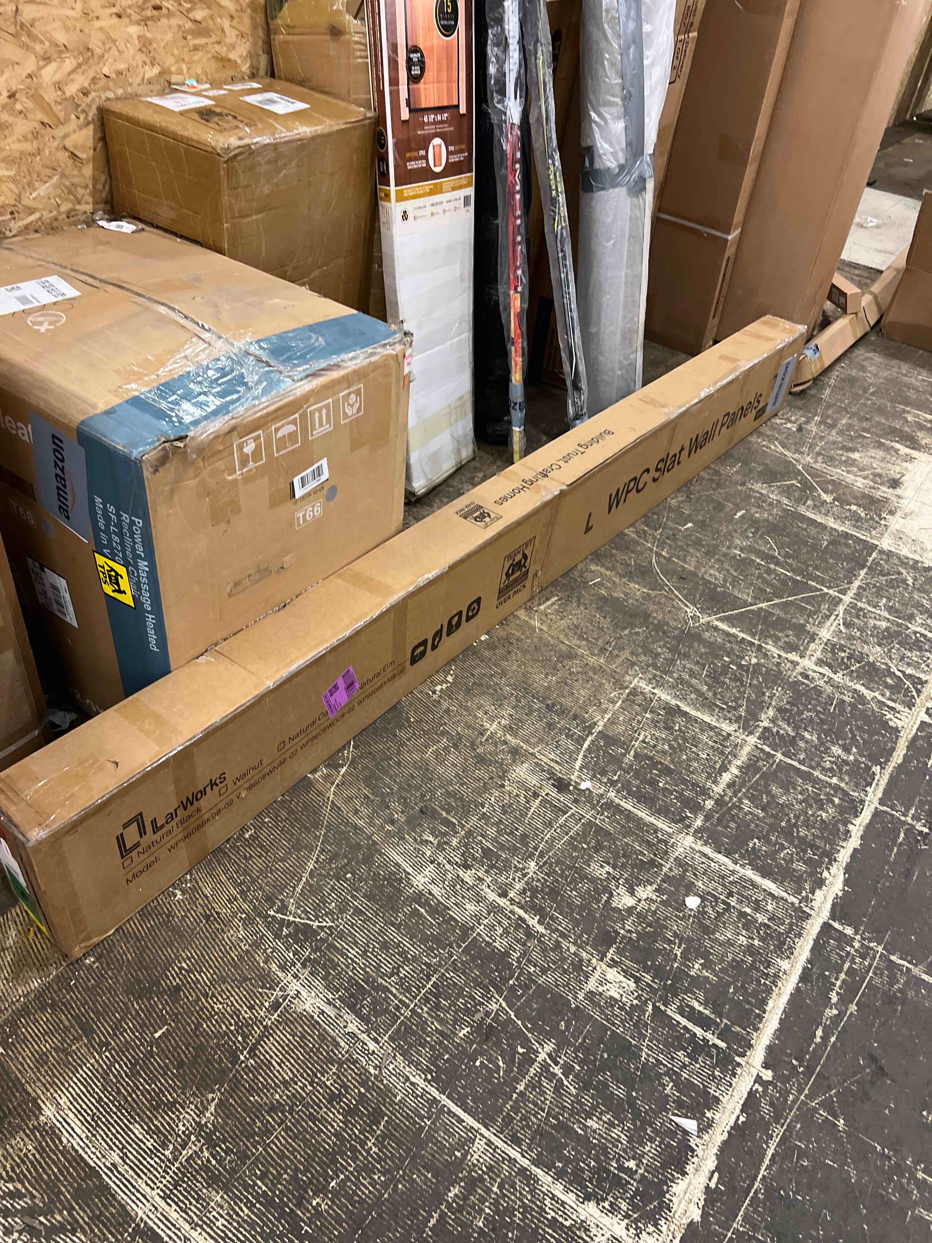 Condition photo showing New/Like New for wpc slat wall panels 8 pack 96" x 6.6", waterproof fluted wall paneling, accent 3d wall panel for wall decor, bathroom, bedroom, office - high grille oak (cover approx.35 sq.ft)