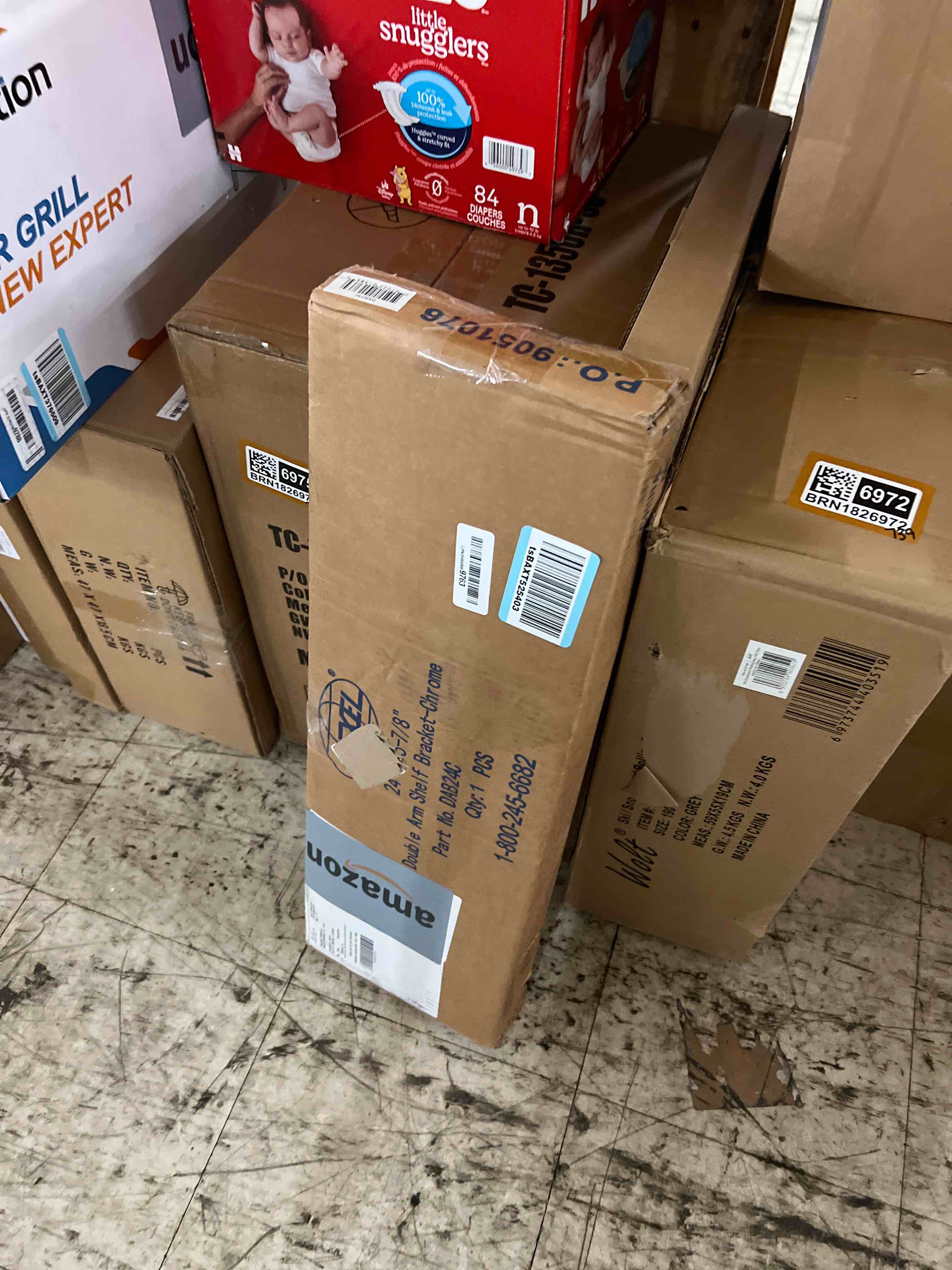 Condition photo showing New/Like New for nexel chrome fixed double shelf wall mount bracket 24  d