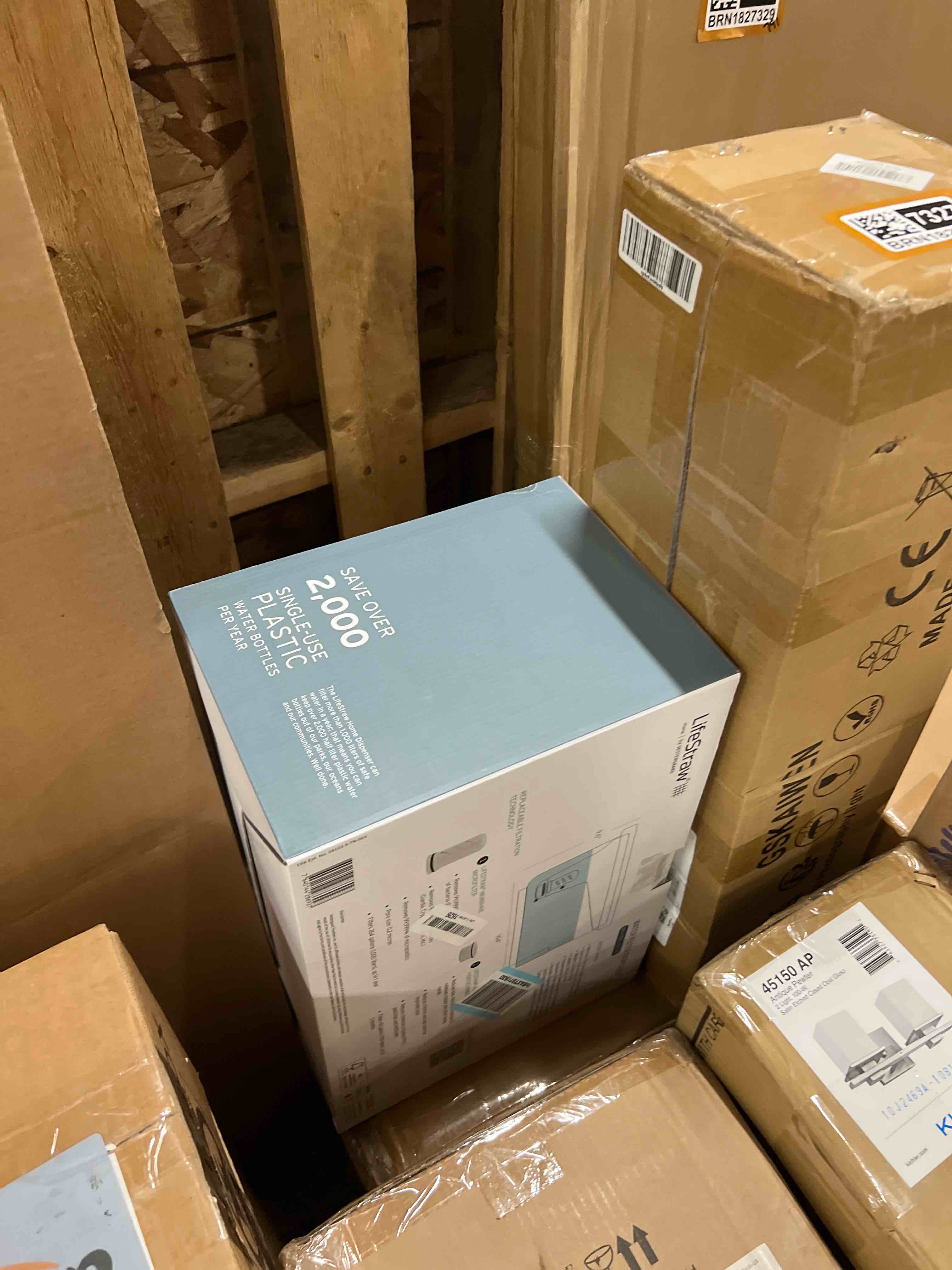 Condition photo showing New/Like New for lifestraw home- water filter dispenser, 18-cup