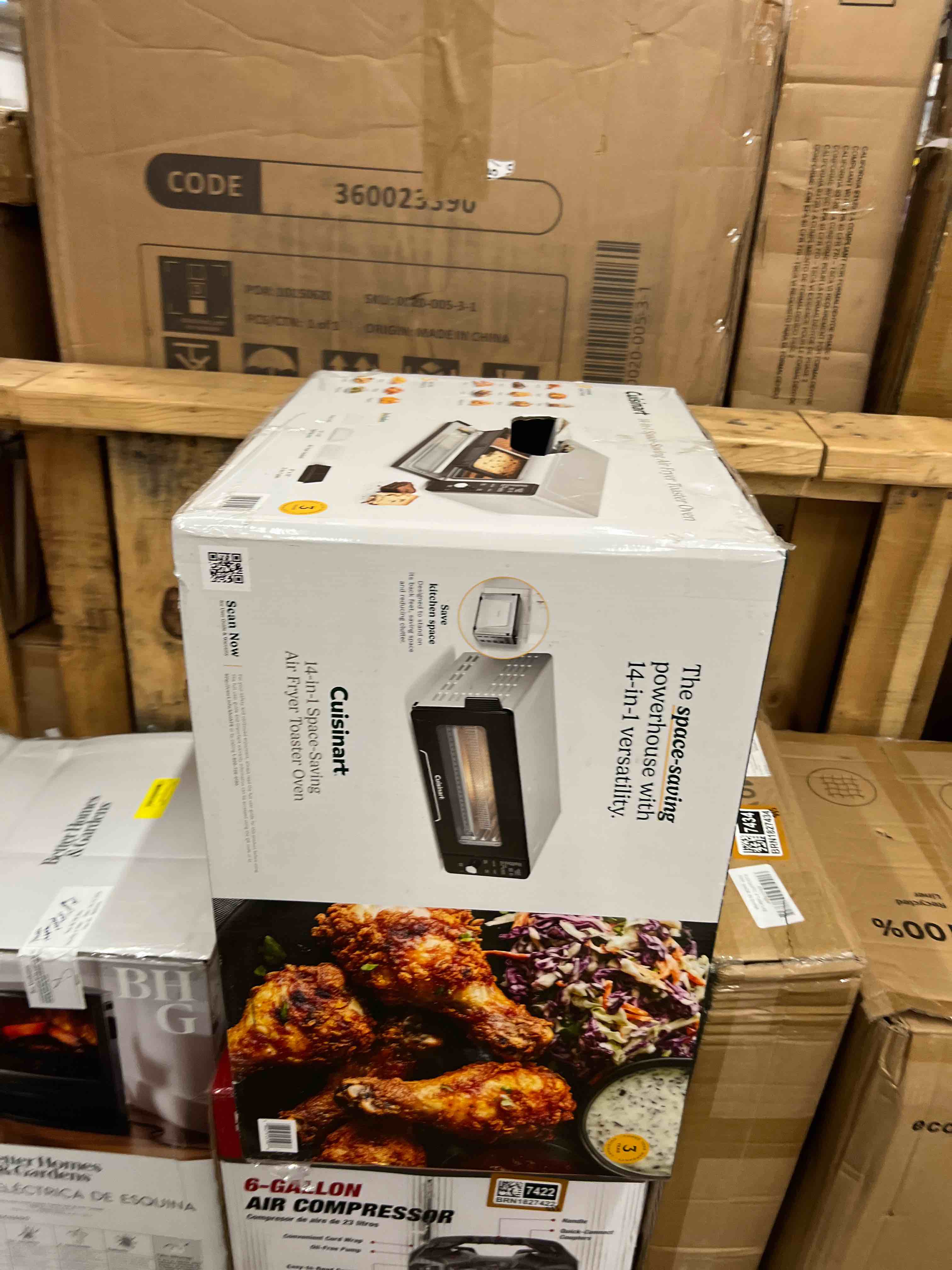 Condition photo showing New/Like New for cuisinart 14-in-1 space-saving air fryer toaster oven