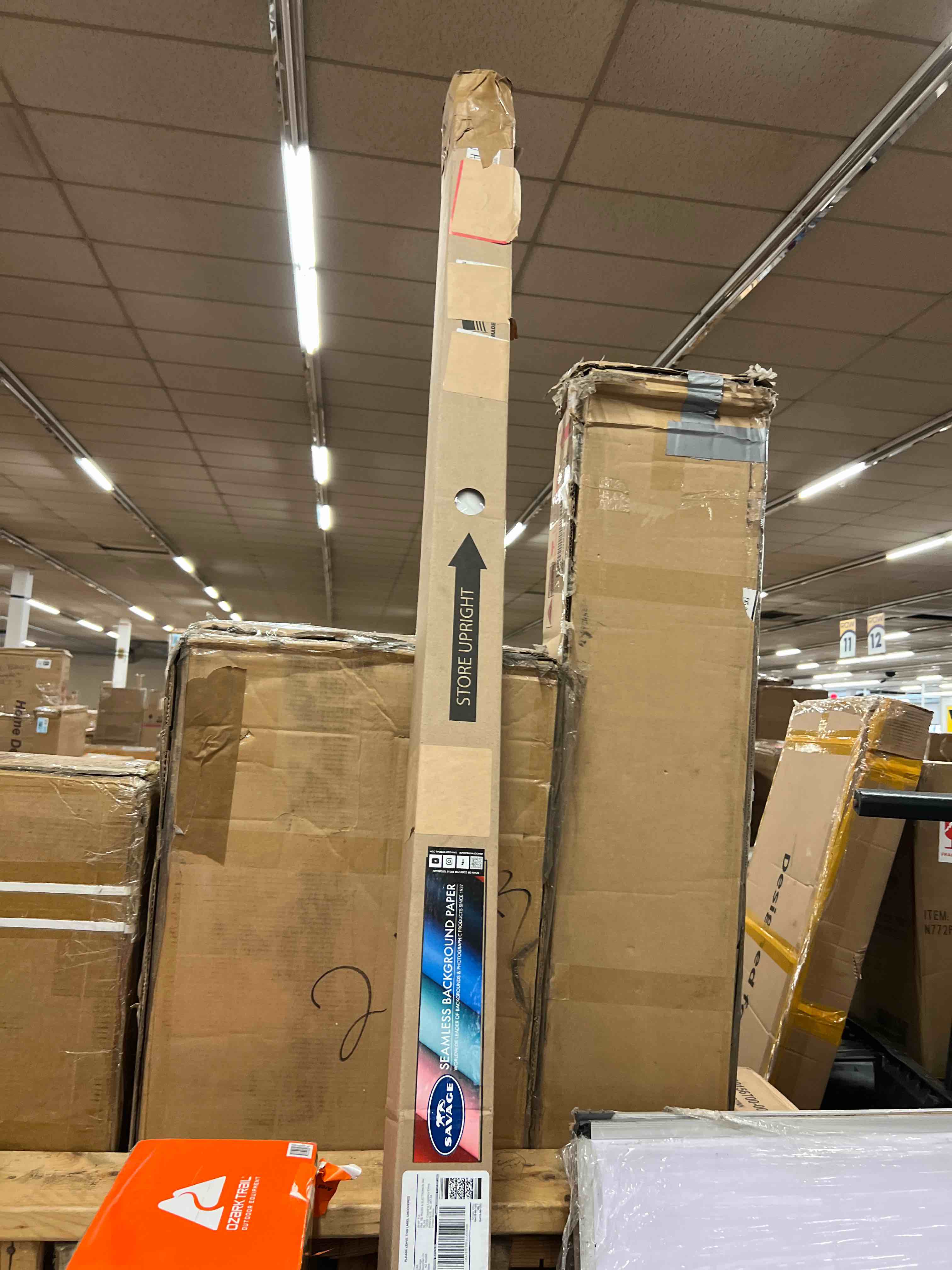 Condition photo showing New/Like New for savage seamless background paper - #66 pure white (107 in x 36 ft) with free 2" x 4yd black gaffer tape