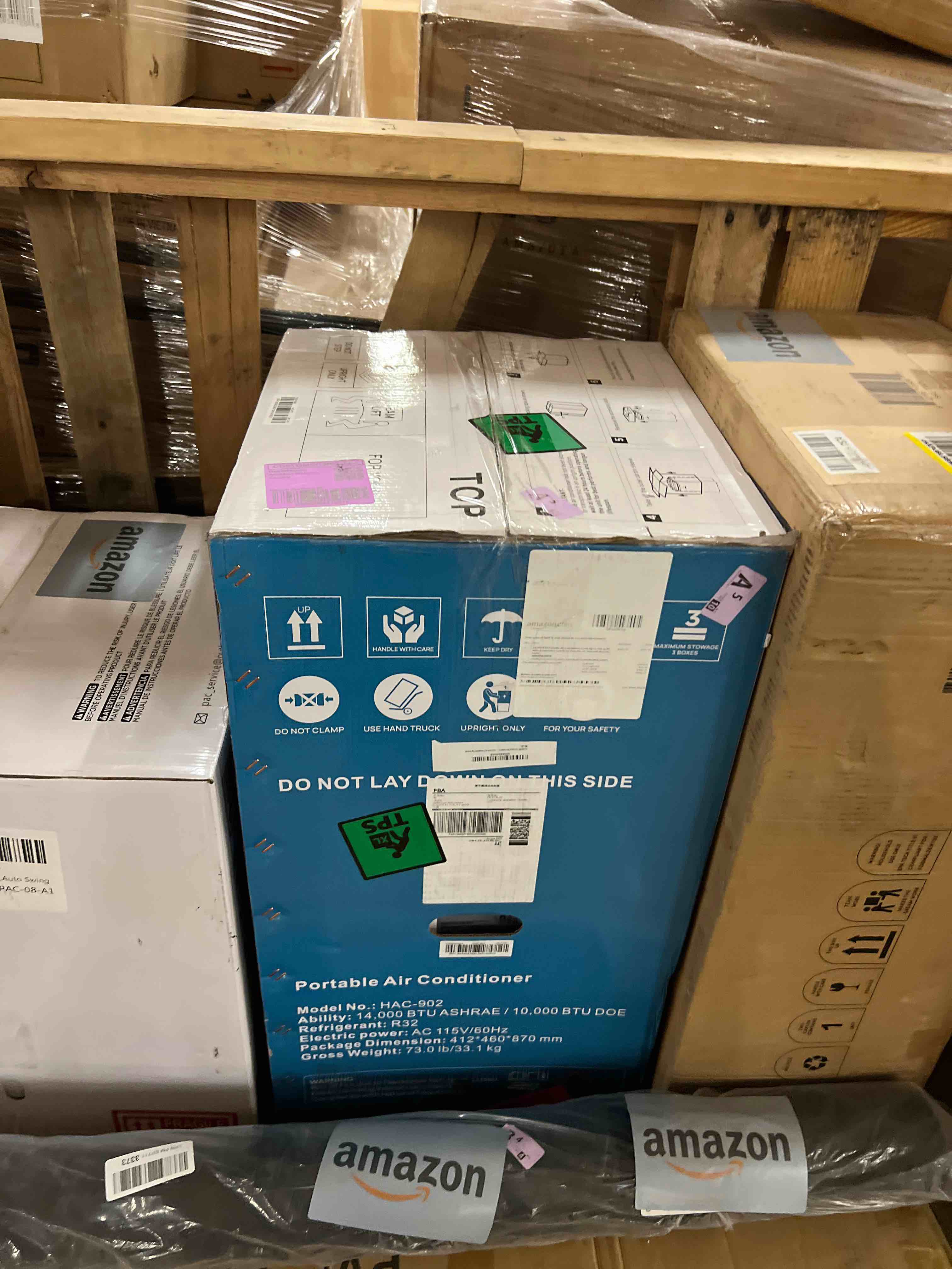 Condition photo showing New/Like New for 14,000 btu portable air conditioner cools up to 700 sq.ft, auto-evaporation low noise portable ac unit with remote control fits for large room, office, garage, white
