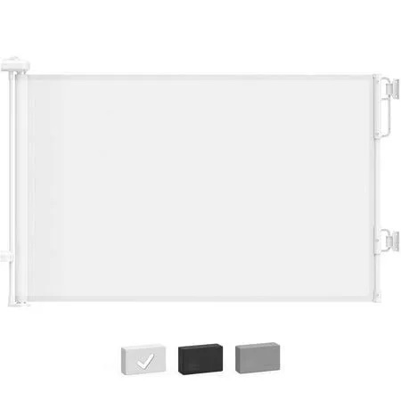 Cumbor Retractable Baby Gates for Stairs, Mom Choice Award Winner-55 Wide Mesh Dog Gate for Doorways, 34" Tall Easy to Use Pet Fence for The House, Toddler Safety Essentials Indoor&Outdoor, Black