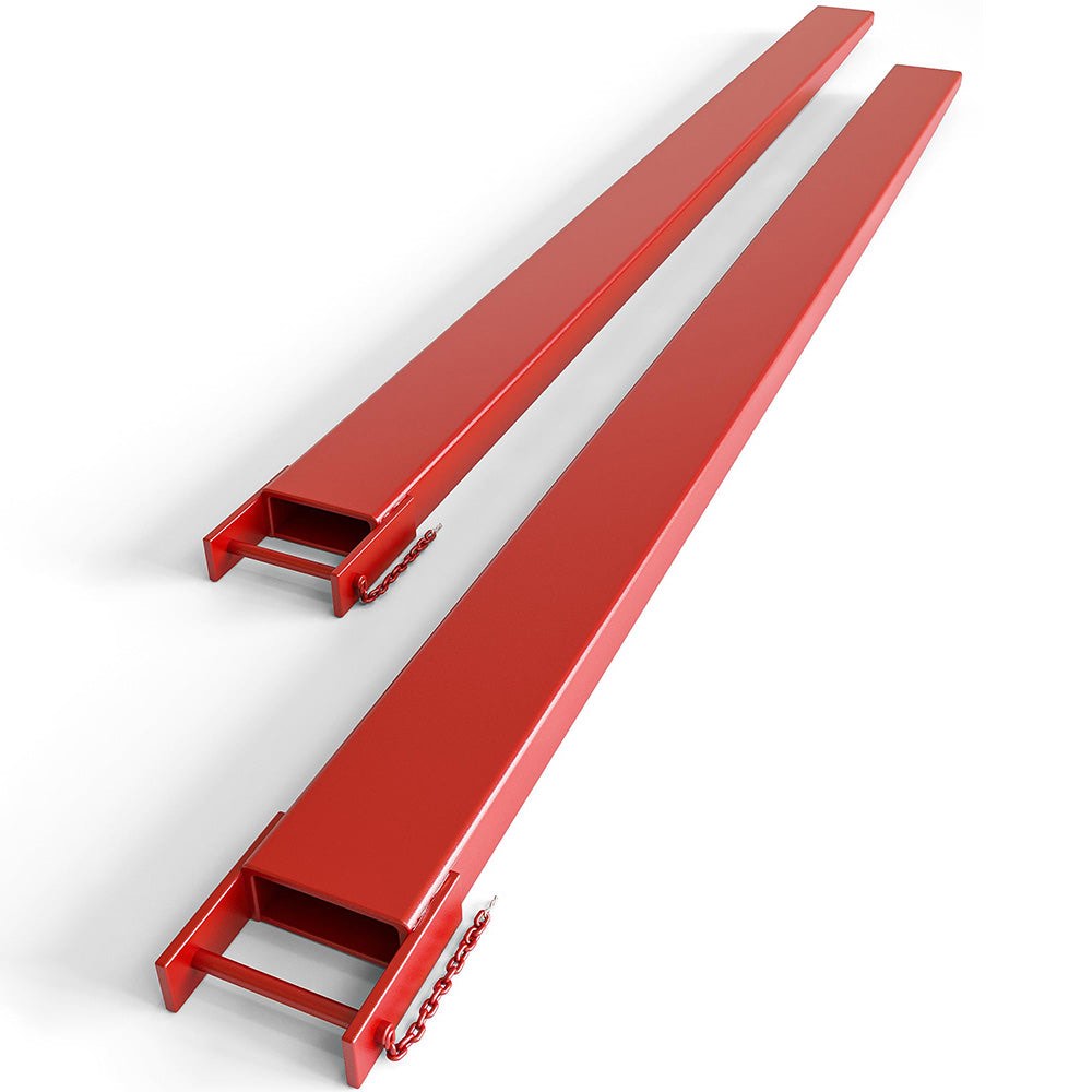 Garvee Fork Extensions, 72IN Length Pallet Fork Extensions, 5.3IN Width Fork Extensions, Heavy Duty Fork Extensions for Forklifts, 1 Pair Forklift Extensions for Forklift Truck Forklift Loaders, Red