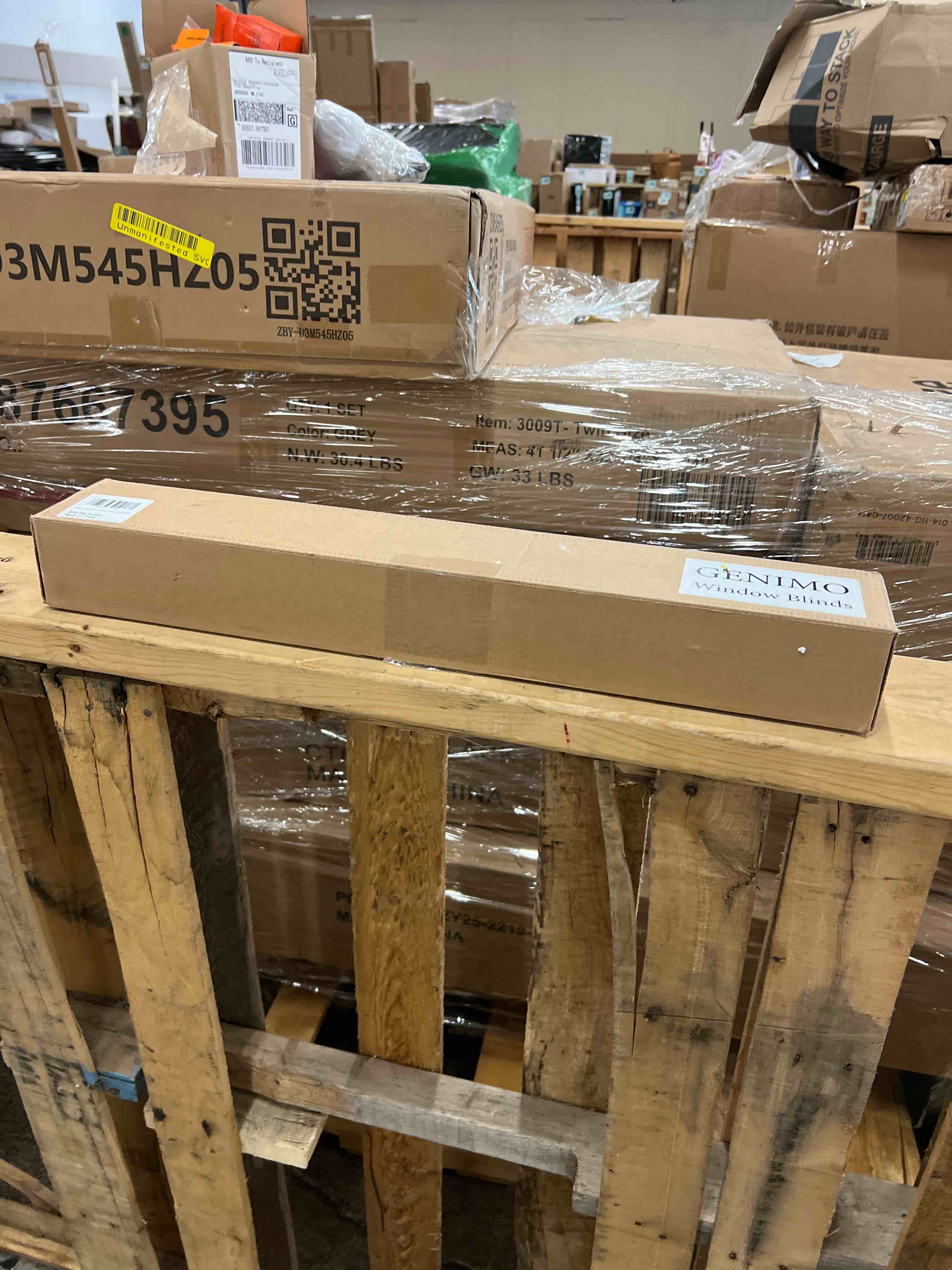 Condition photo showing New/Like New for GENIMO 100% Blackout Roller Window Shades, Window Blinds Cordless with Thermal Insulated, UV Protection Fabric, French Door Blinds for Bedroom, Home, Office, Easy to Install, White, 20" W X 72" H