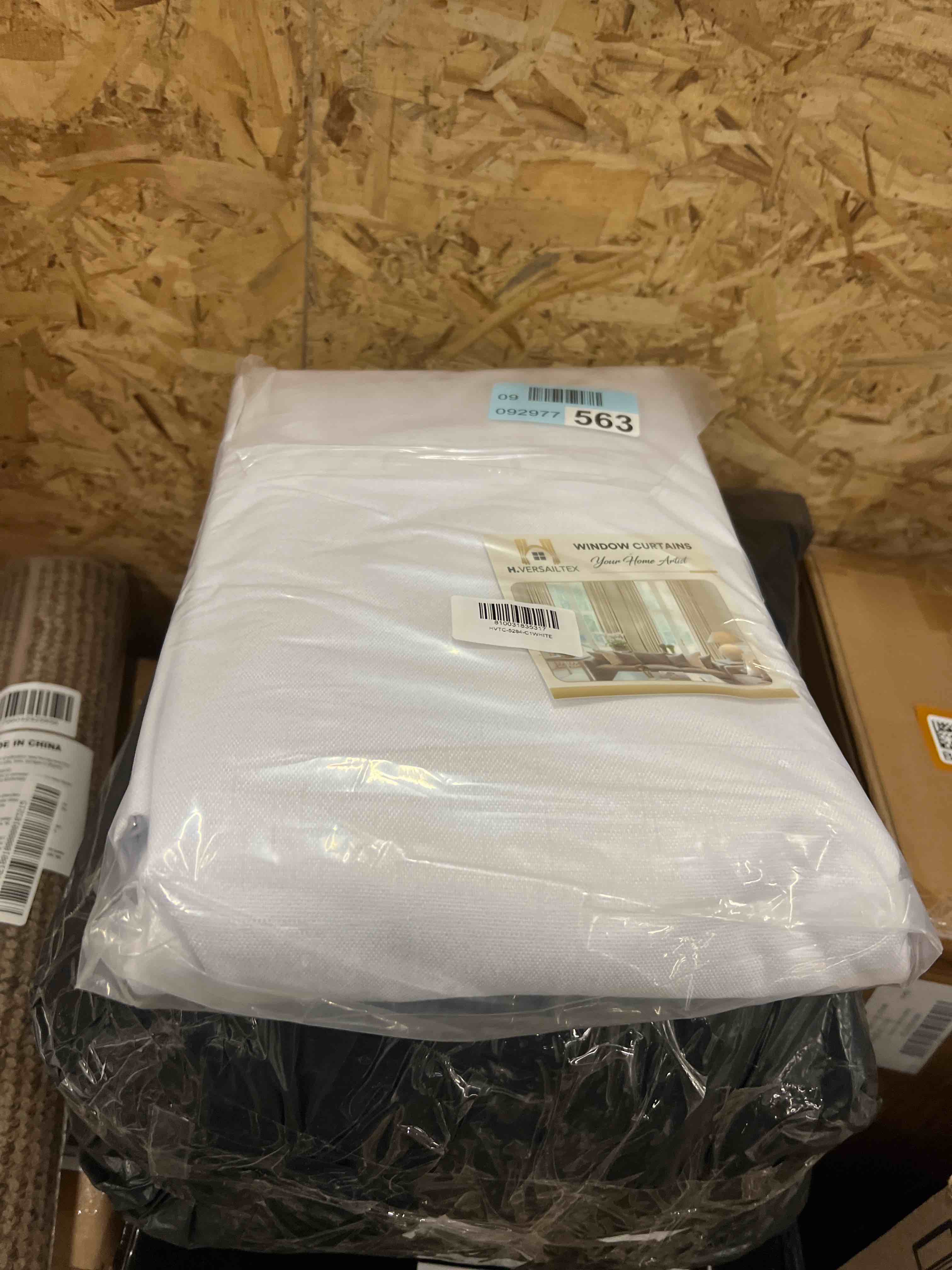 Condition photo showing New/Like New for H.VERSAILTEX Linen Look 100% Blackout Bright White Curtains 84 Inches Long for Bedroom Full Light Blocking Rod Pocket Linen Textured Thick Window Curtain Drapes with White Backing, 2 Panels