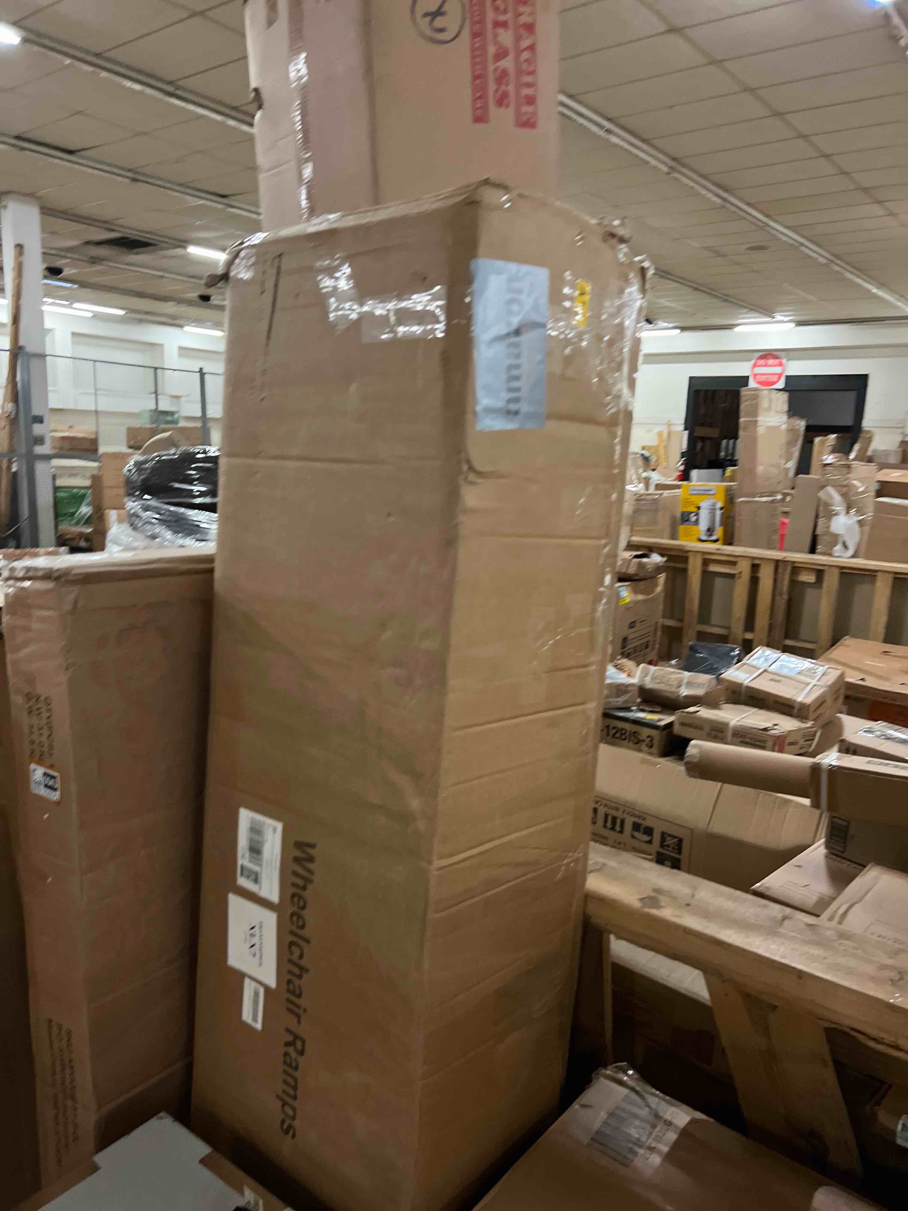 Condition photo showing New/Like New for FACHNUO 12 Feet Wheelchair Ramp with Support Legs, Folded Aluminum Handicap Ramps, Portable Detachable Wheel Chair Ramp for Home Steps, Stairs, Entry, Threshold, Doorways, 800LBS Capacity Aluminum 12FT(Using height 12-36'')