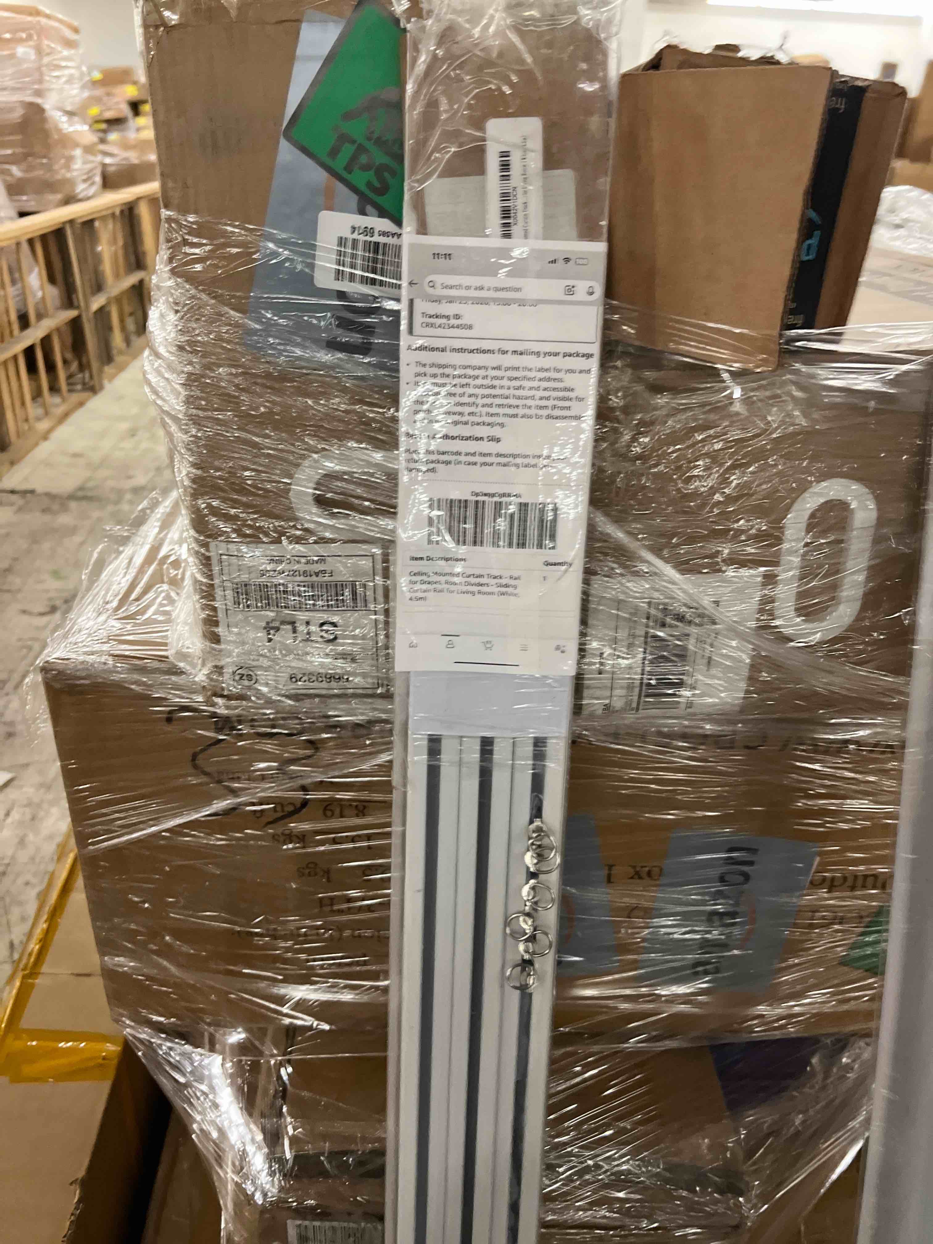 Condition photo showing New/Like New for Ceiling Mounted Curtain Track - Rail for Drapes, Room Dividers - Sliding Curtain Rail for Living Room (White, 4.5m) 4.5m white