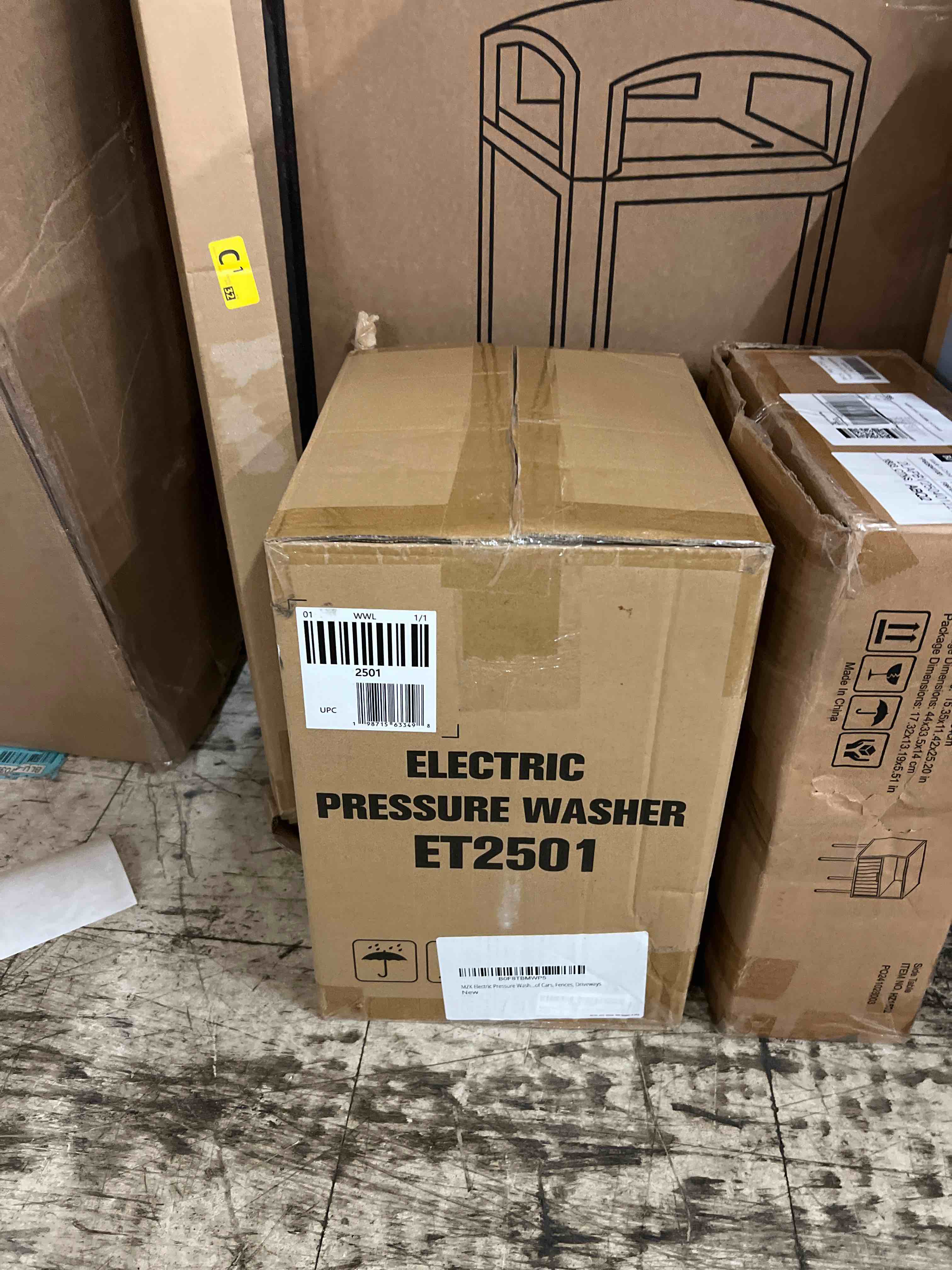 Condition photo showing New/Like New for MZK Pressure Washer,5200 Max PSI with Anti-Tipping Technology,4 Quick-Connect Nozzles,Foam Cannon for Easy Replacement,High-Pressure Cleaning of Cars,Fences ET2501