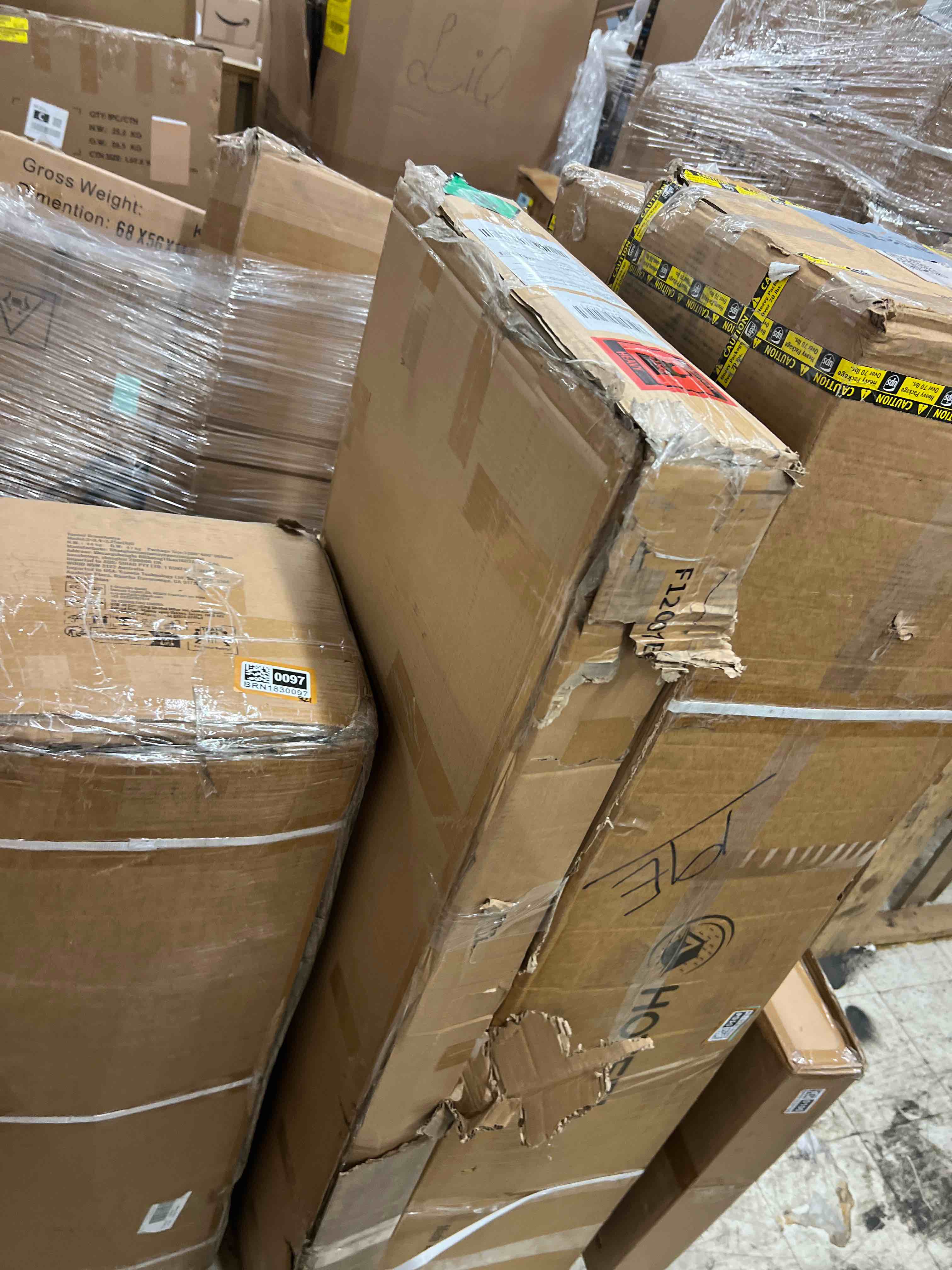 Condition photo showing New/Like New for Novilla Queen Bed Frame with Headboard, Bed Frame Queen Size with Wood Slats Support,Linen Upholstered Adjustable Headboard, No Box Spring Needed, Heavy Duty Feet, Easy Assembly, Beige Queen Modern Geometric Beige