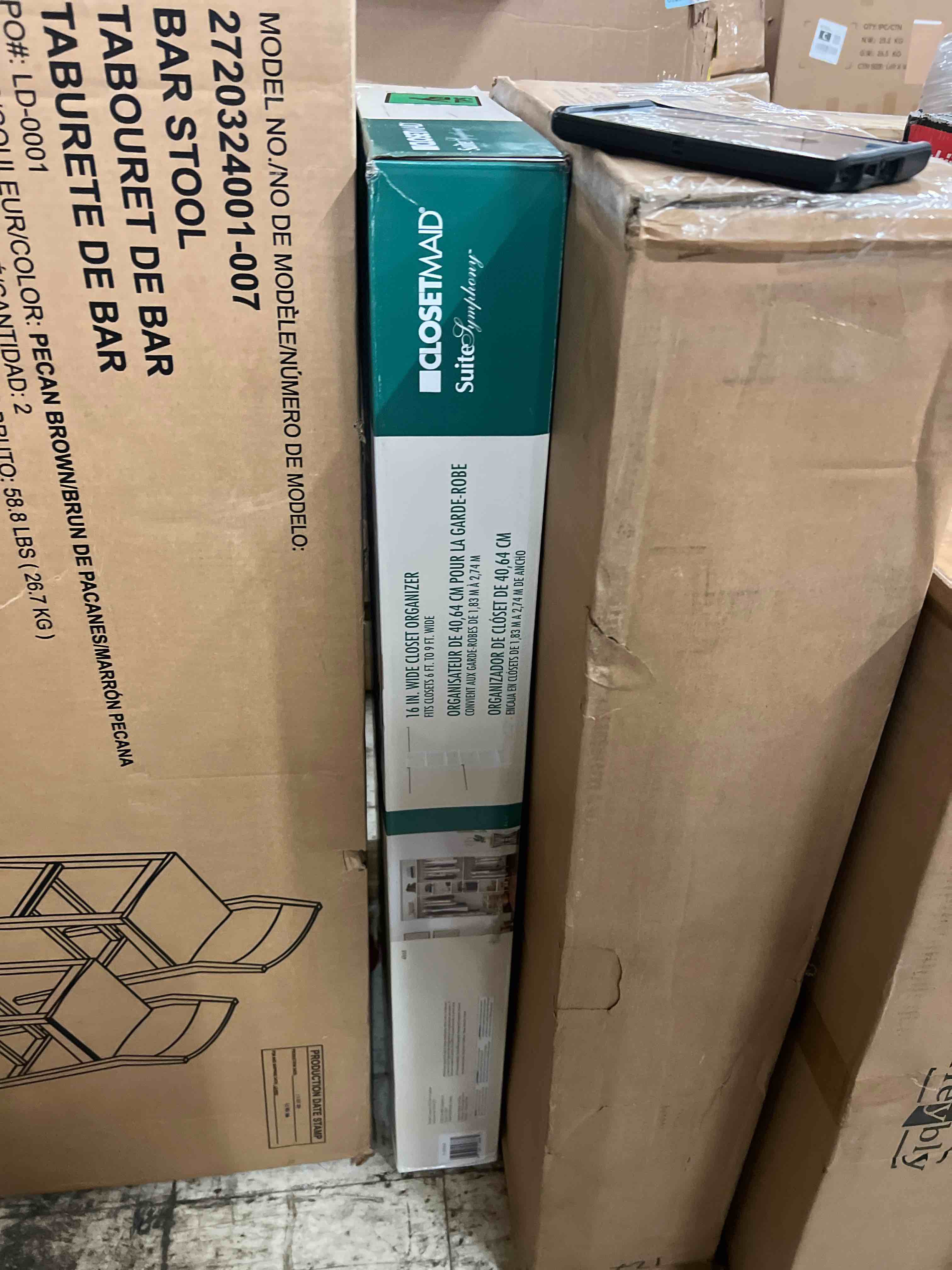 Condition photo showing New/Like New for Closetmaid Ss16-Tk Suitesymphony 6 To 9 Foot Wide Closet System - White